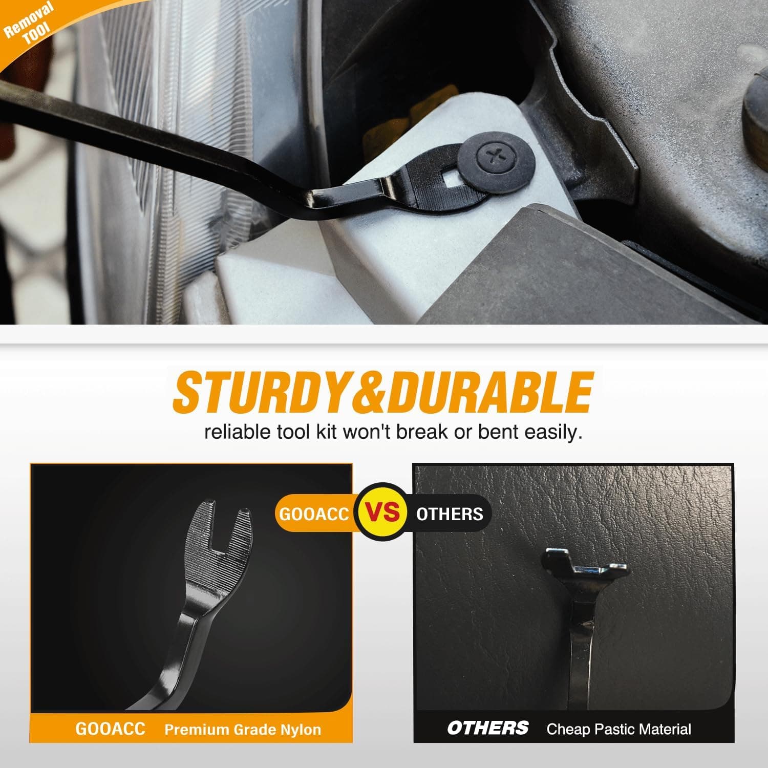 GOOACC 240PCS Clips de Retención de Parachoques Remaches de Plástico para Automóviles Kit de Sujetadores de Retención 12 Tamaños Populares Juego de Remaches de Clavo para Puertas Paneles de Acabado Clips para GM Ford Toyota Honda Chrysler 240 Piezas + 5 Extractores - Image 8