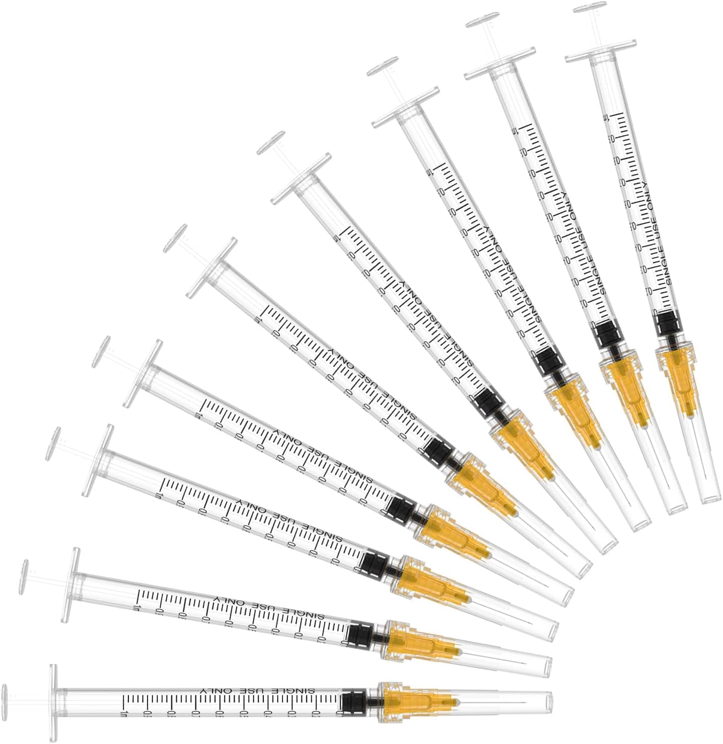 25 Gauge 5/8 inch Needle with Syringe 30Pack ,1ml Luer Lock Disposable Syringes with Needle ,Individually Wrapped 1ml-25g-5/8in 30 - Image 2