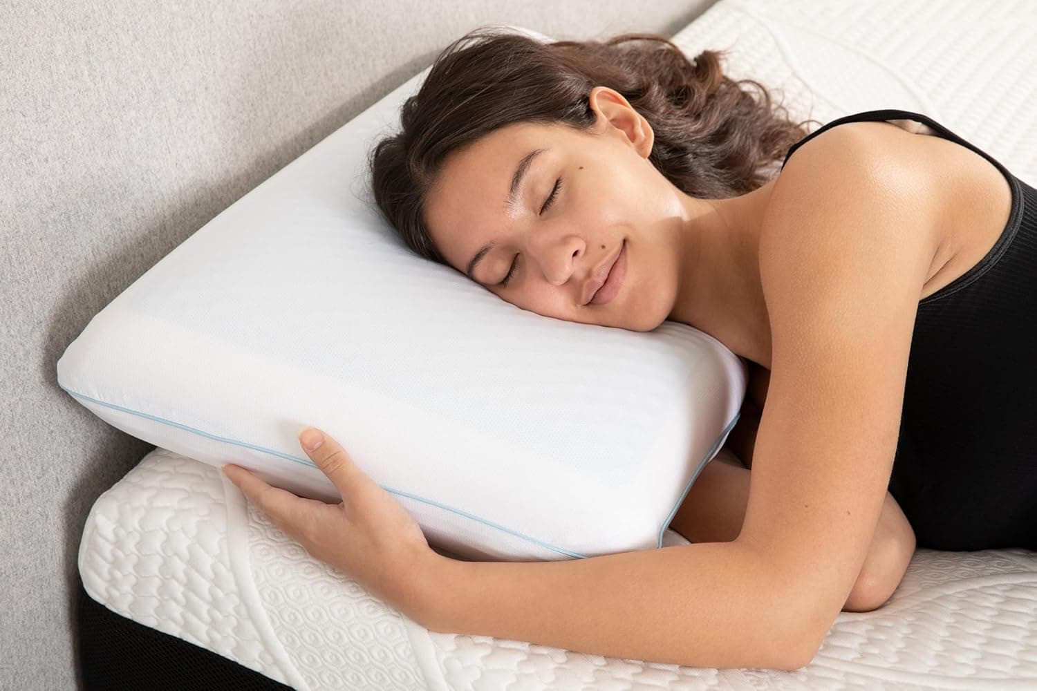 Cool Gel Cooling Pillow for Sleeping, Standard Size Cooling Memory Foam Pillow for Hot Sleepers, Reversible Ergonomic Design, Pressure Relief, Spine Alignment, Side, Back Contouring Support - Image 5