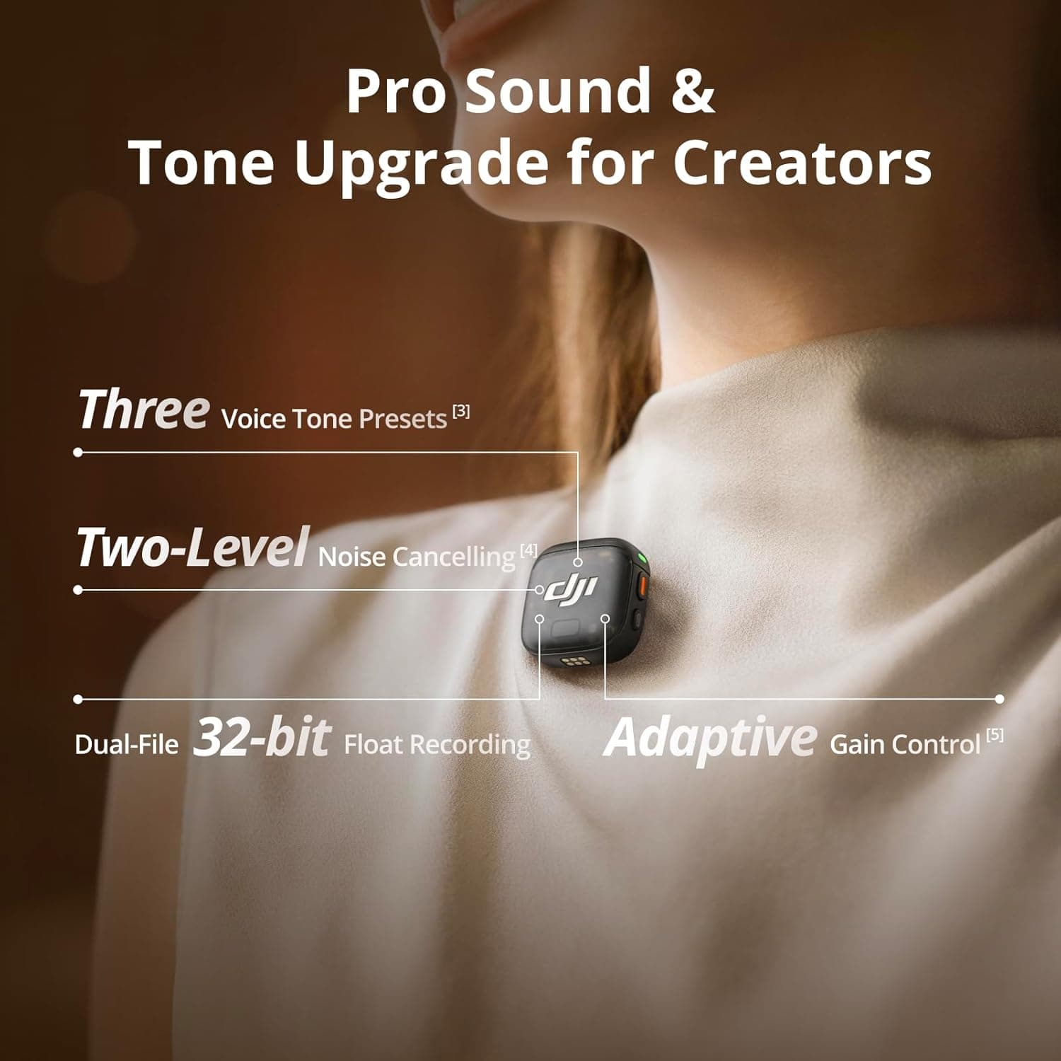 DJI Mic 3 (2 TX + 1 RX + Charging Case), Wireless Microphone for iPhone/Camera/Android, Ultralight, Adaptive Gain Control for Balanced Volume, Dual Band Anti-Interference, 28hrs Use, Vlog - Image 4