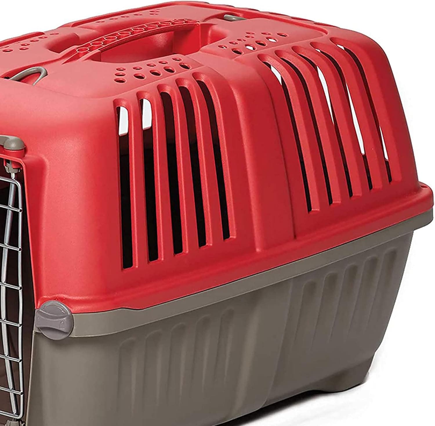 MidWest Homes for Pets Spree Travel Carrier – Hard-Sided Dog & Cat Carrier, Small Pet Travel Crate with Handle, Ventilated Design, Easy Assembly, 22-Inch, Red Red 21.9"L x 13.6"W x 14.1"H - Image 4