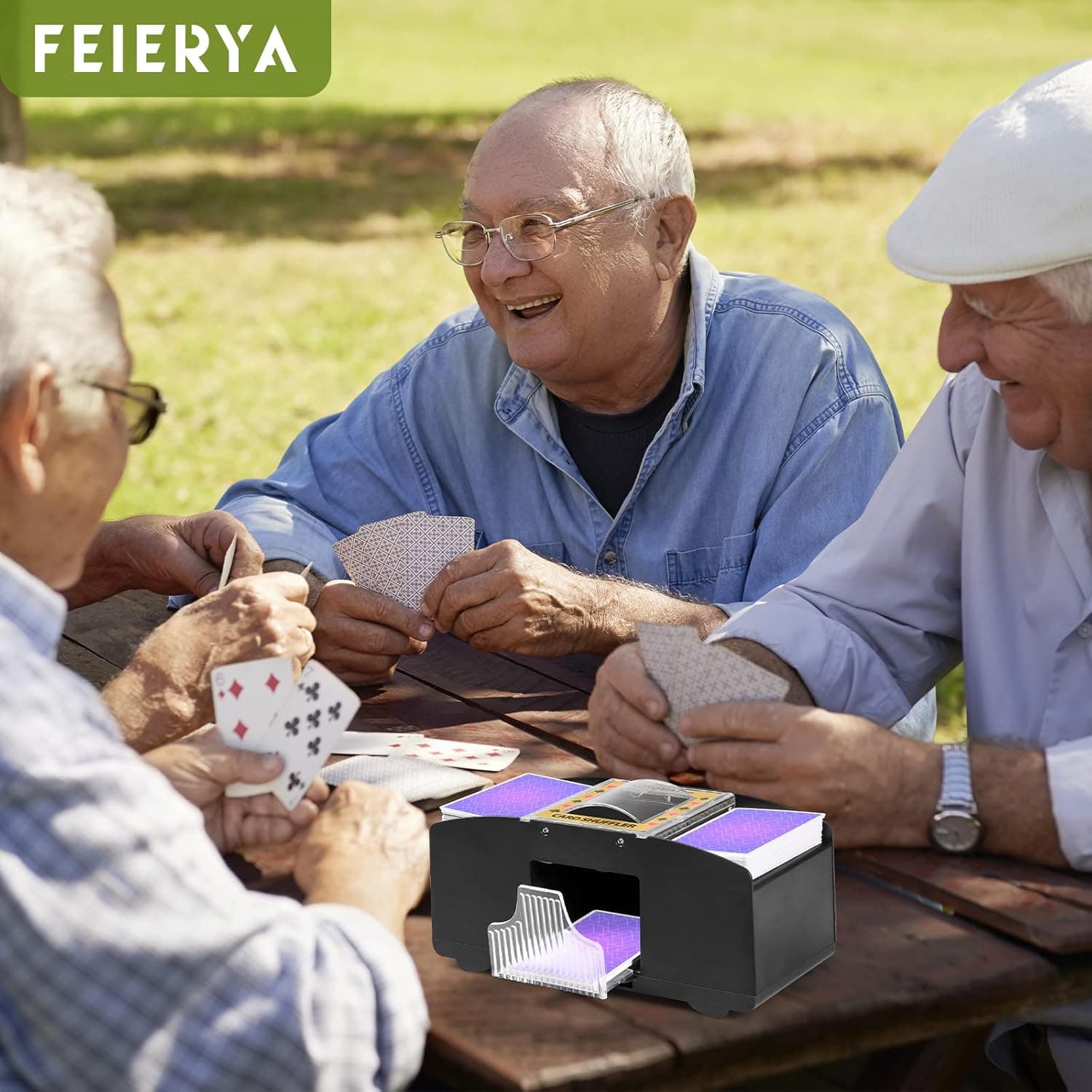 Automatic Card Shuffler 2/1/4/6 Deck,Battery-Operated Electric UNO Poker Shuffler,Playing Card Shuffler for Home Card Game,Travel 1-2 Decks - Image 2