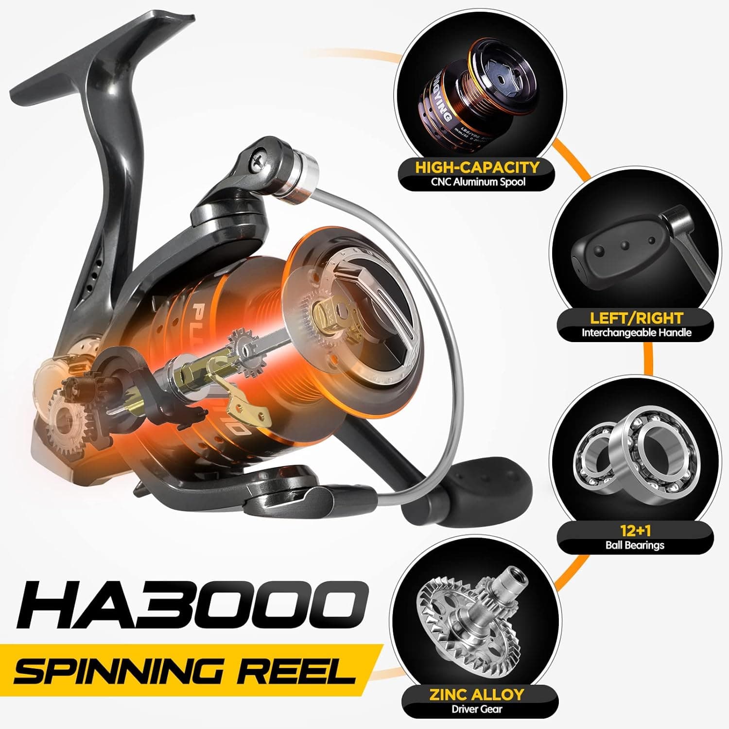 PLUSINNO Fishing Rod and Reel Combos Carbon Fiber Telescopic Fishing Pole with Reel Combo Sea Saltwater Freshwater Kit Fishing Rod Kit Full Kit with Carrier Case 5.91 ft Ambidextrous - Image 7