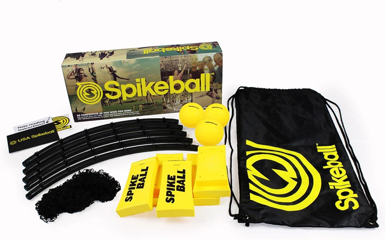 Spikeball 3 Ball Original Roundnet Game Set - Includes 3 Balls, net and Bag Black/Yellow Single - Image 7