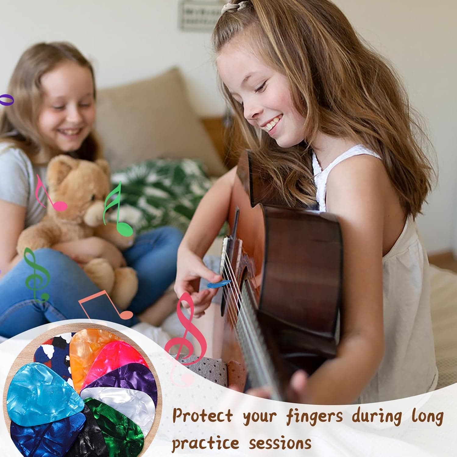 Paquete de 21 Púas de Guitarra con Caja de Almacenamiento Organizador, 3 Grosor Diferente Púas de Guitarra de Celuloide Coloridas para Guitarra Acústica, Guitarra Eléctrica, Bajo, Ukulele 21 Multicolor - Image 7