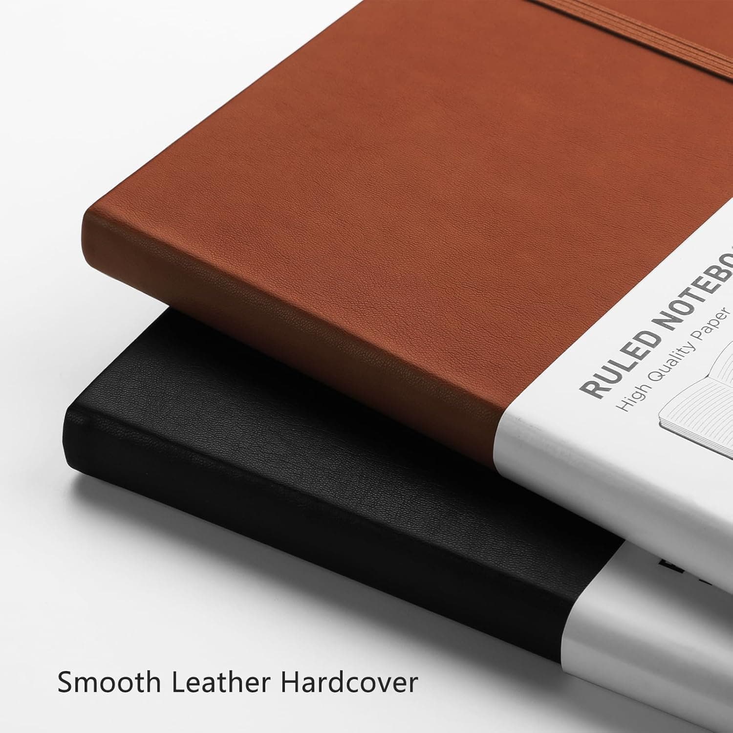 Cuaderno con Forro RETTACY, 192 Páginas Numeradas, Tamaño Mediano A5 (5.7'' x 8.3''), para Hombres y Mujeres, Diario, Escritura, Trabajo y Oficina, Tapa Dura de Cuero, Papel Grueso de 100 GSM (Marrón) Rayado Marrón - Image 5