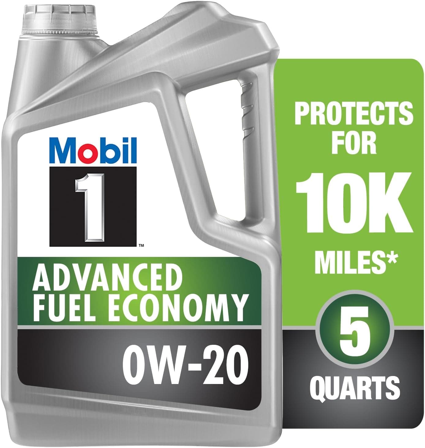 Mobil 1 高级燃油经济全合成机油 0W-20, 5夸脱 - Image 2