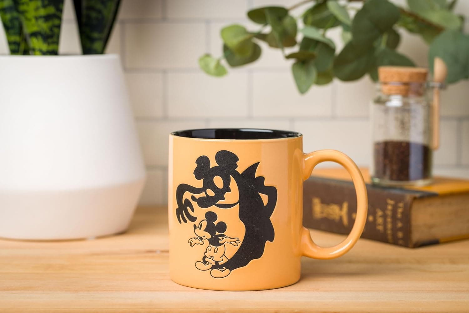 Silver Buffalo Disney 米奇老鼠万圣节幽灵影子蜡抵陶瓷杯，20盎司 - Image 6