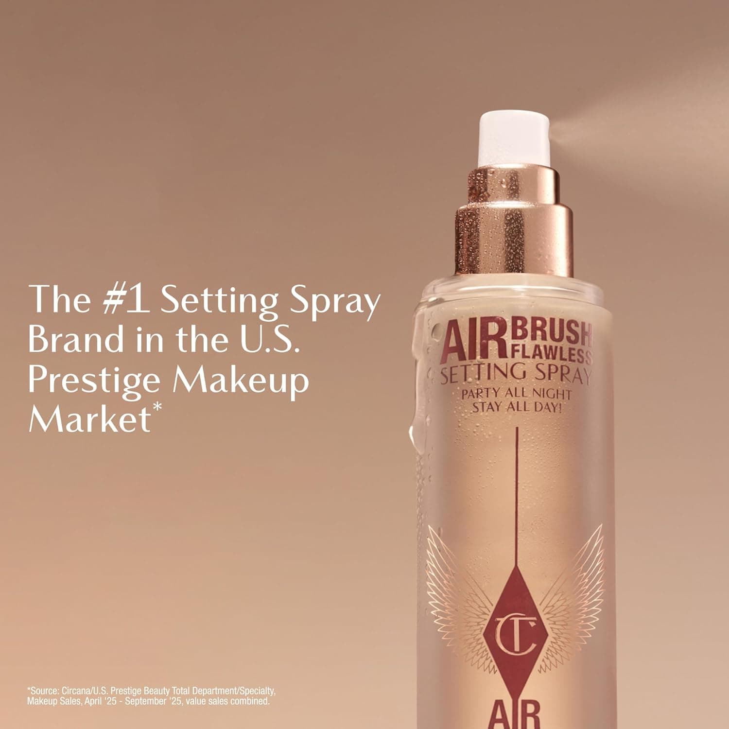 Charlotte Tilbury Airbrush Flawless Setting Spray - Set de Regalo Esencial - Nebulización Ultra-Fina para Preparar y Fijar el Maquillaje - Perfecto para Combinar con Otros Favoritos de Cuidado de la Piel y Maquillaje 3.38 Fl Oz (Paquete de 1) Original - Image 6