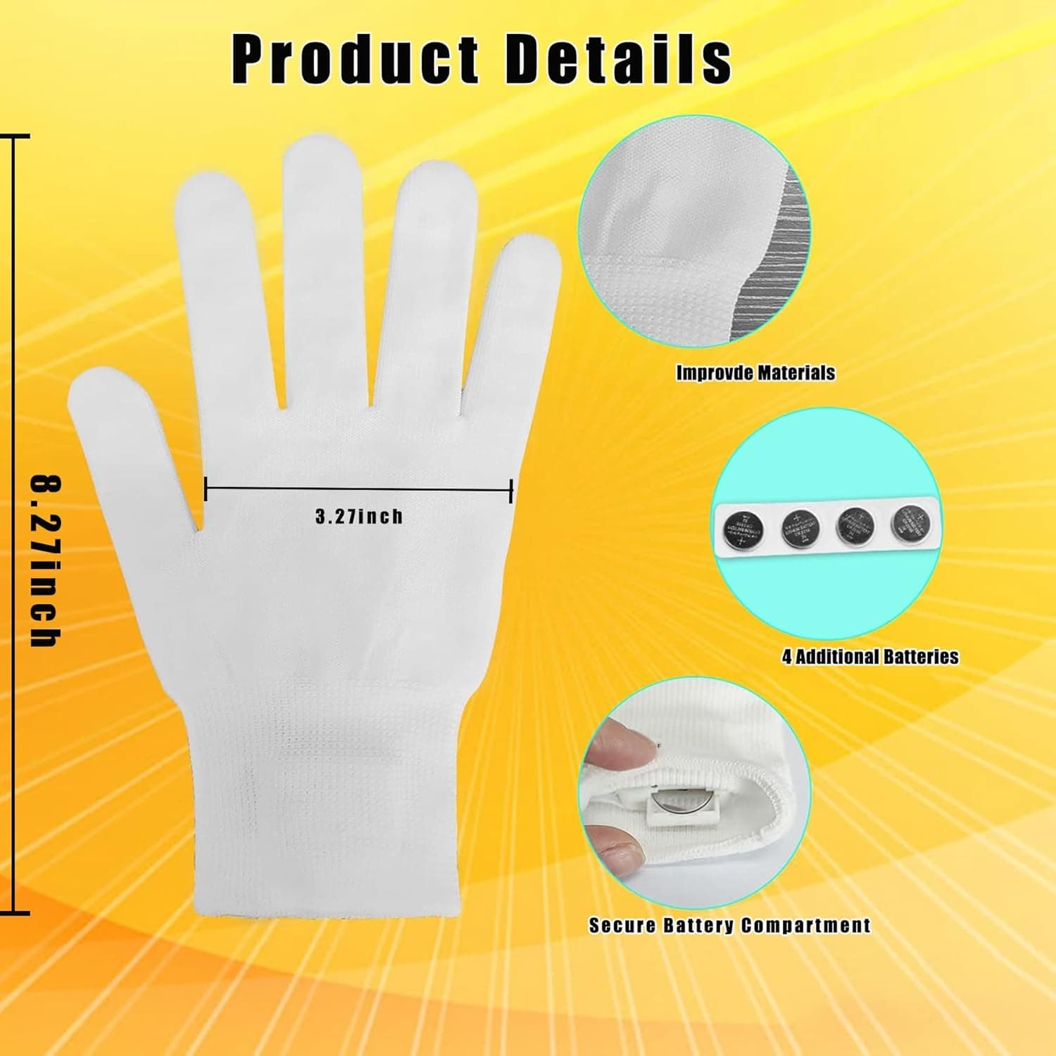 Toys for Ages 8-13 LED Gloves Toys for Boys Age 8-10 Light Up Gloves, Light Up for Kids Birthday Easter Gift Cool Fun Toys for 8-13 Year Old Colorful Medium Size: Ages 7-12 Years - Image 5