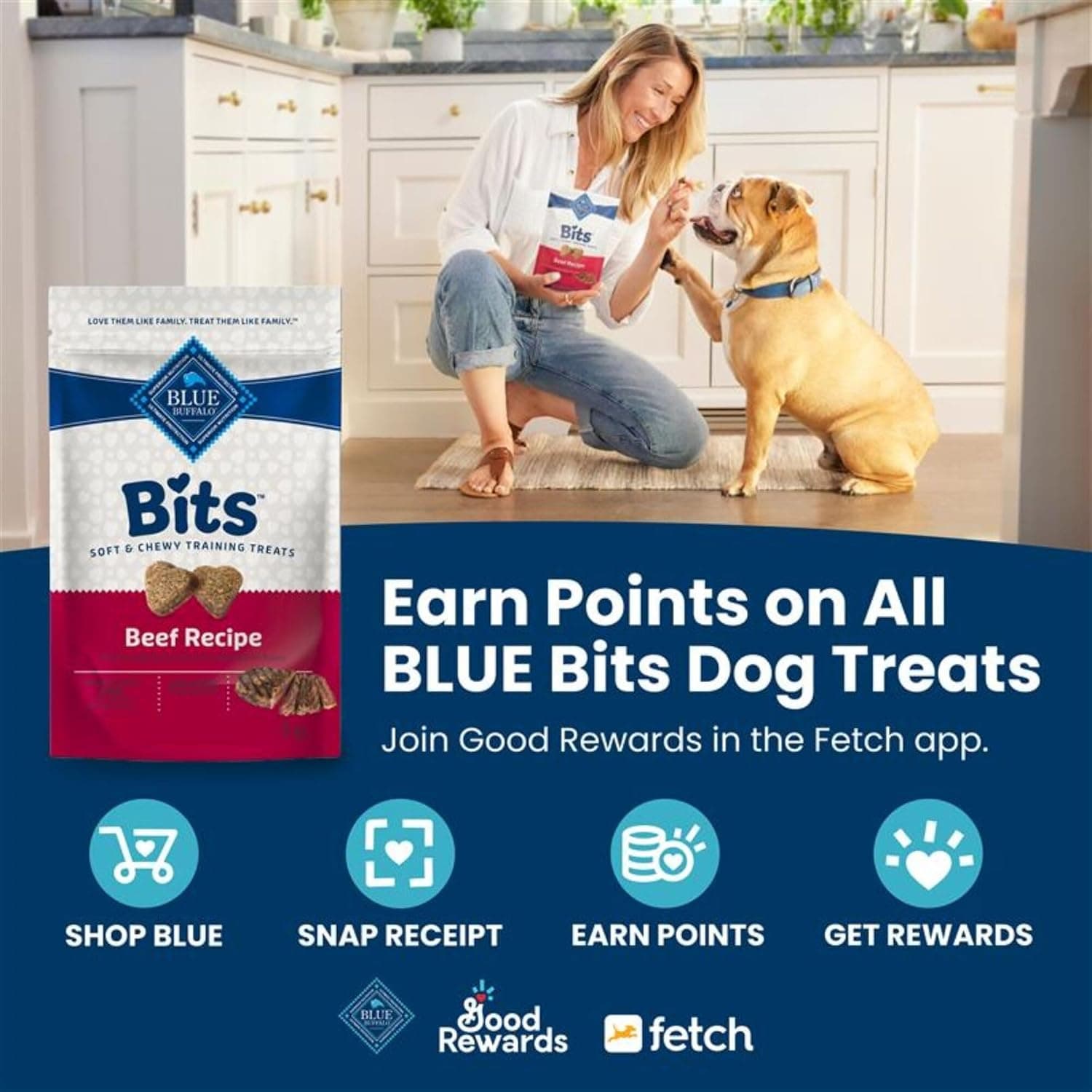 Blue Buffalo Bits Soft Dog Treats for Training, Made with Natural Ingredients & Enhanced with DHA, Chicken Recipe, 19-oz Bag Chicken 19 Ounce (Pack of 1) - Image 4