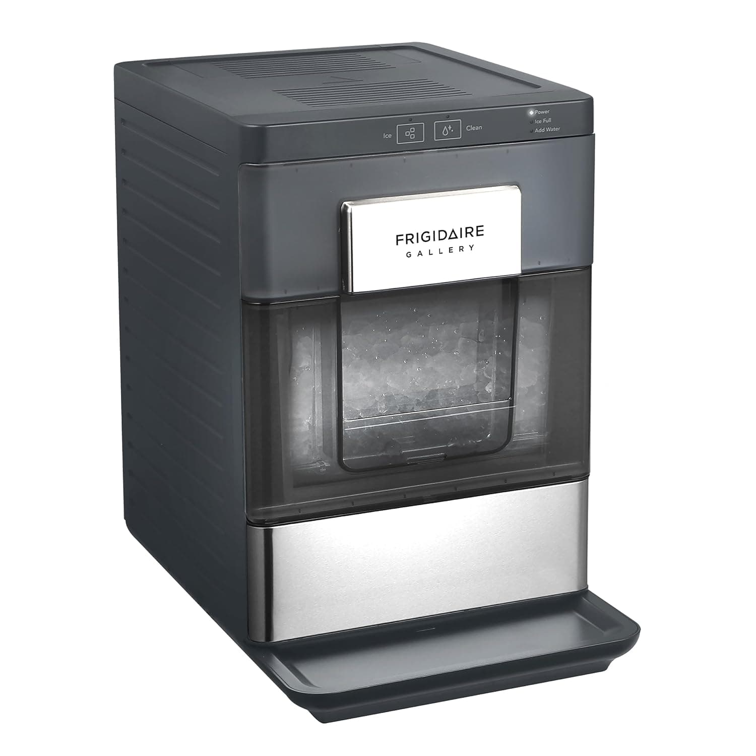 Frigidaire Gallery, 33 Lbs. Countertop Ice Maker, Nugget Shaped Ice, Stainless Steel Trim (Black) - Image 2