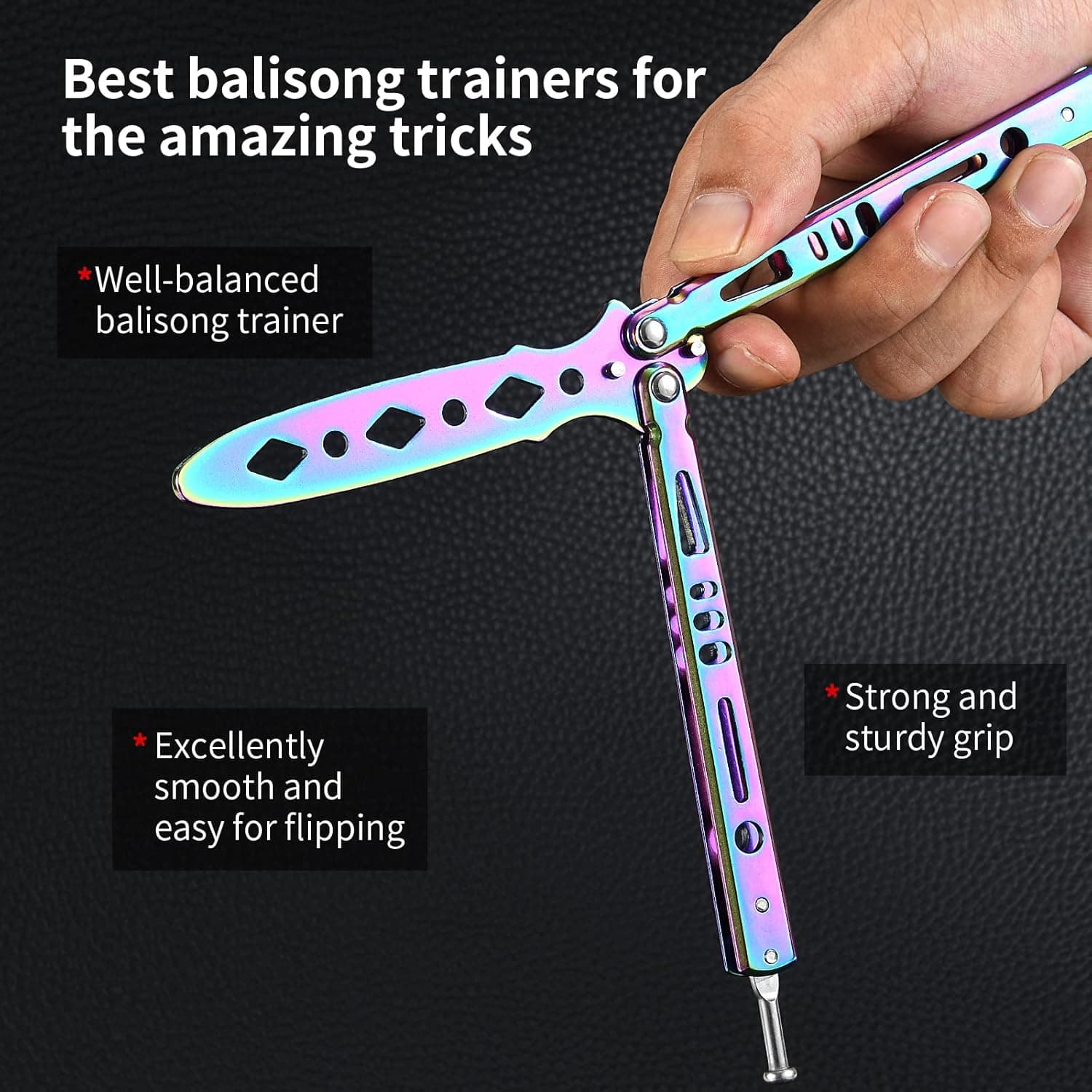 Practice Tool with Cool Color Design, Full Stainless Steel, Set of 3 Color (Black&Silver&Colorful) - Image 3