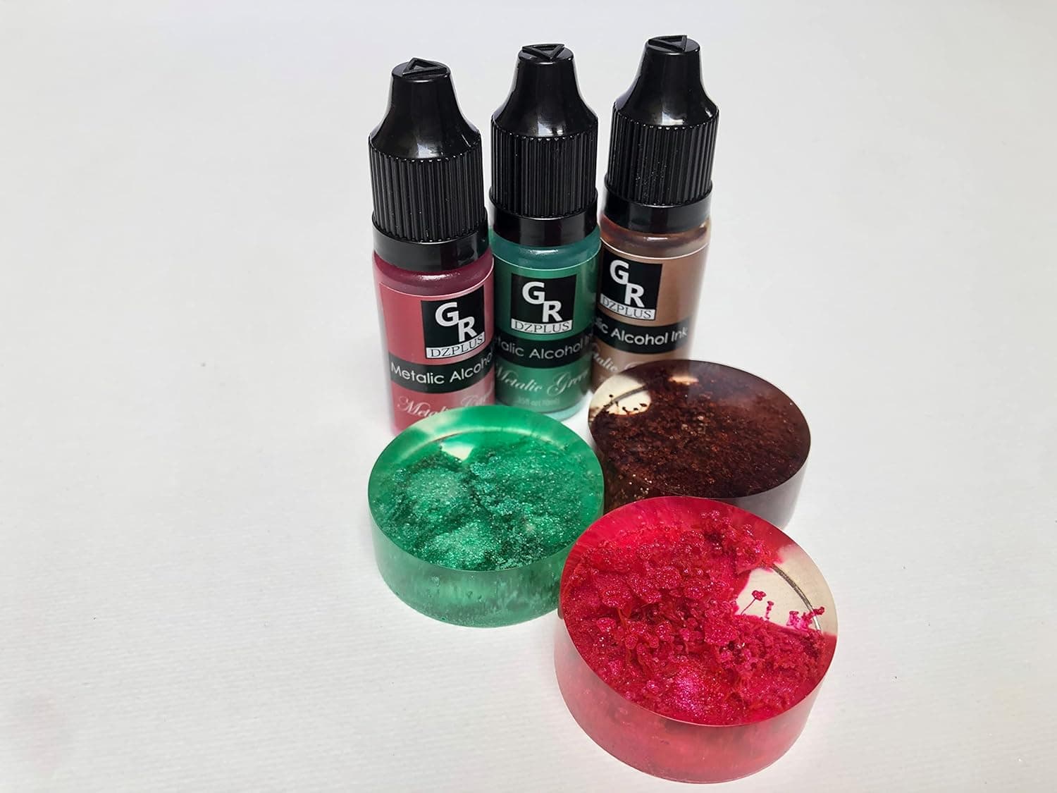 Metallic Alcohol Ink Set -26 Metallic Colors Alcohol Based Ink for Resin Art, Fluid Art,Resin Craft,Resin Petri Dish，Alcohol Ink Paint for Yupo,Tumbler (Metallic 26 Color Set) - Image 7