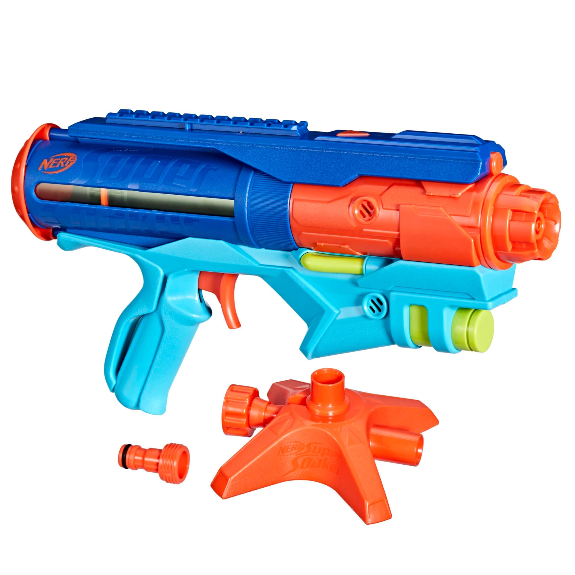 Nerf Super Soaker Power Drench 水枪，高性能加压喷射，快速加水站，水上玩具，适合8岁及以上