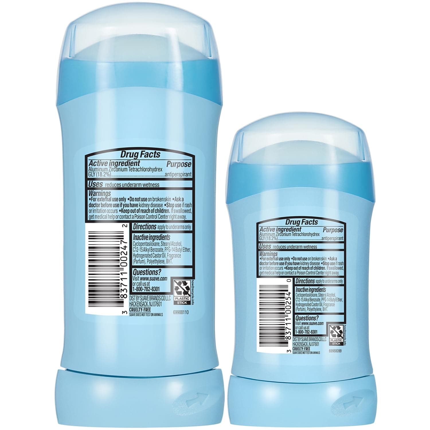 Suave Antiperspirant Deodorant for Women, Sweet Pea & Violet 2-Size Variety Pack – Anti-Staining Invisible Solid, Talc-Free (2 Piece Set) - Image 10