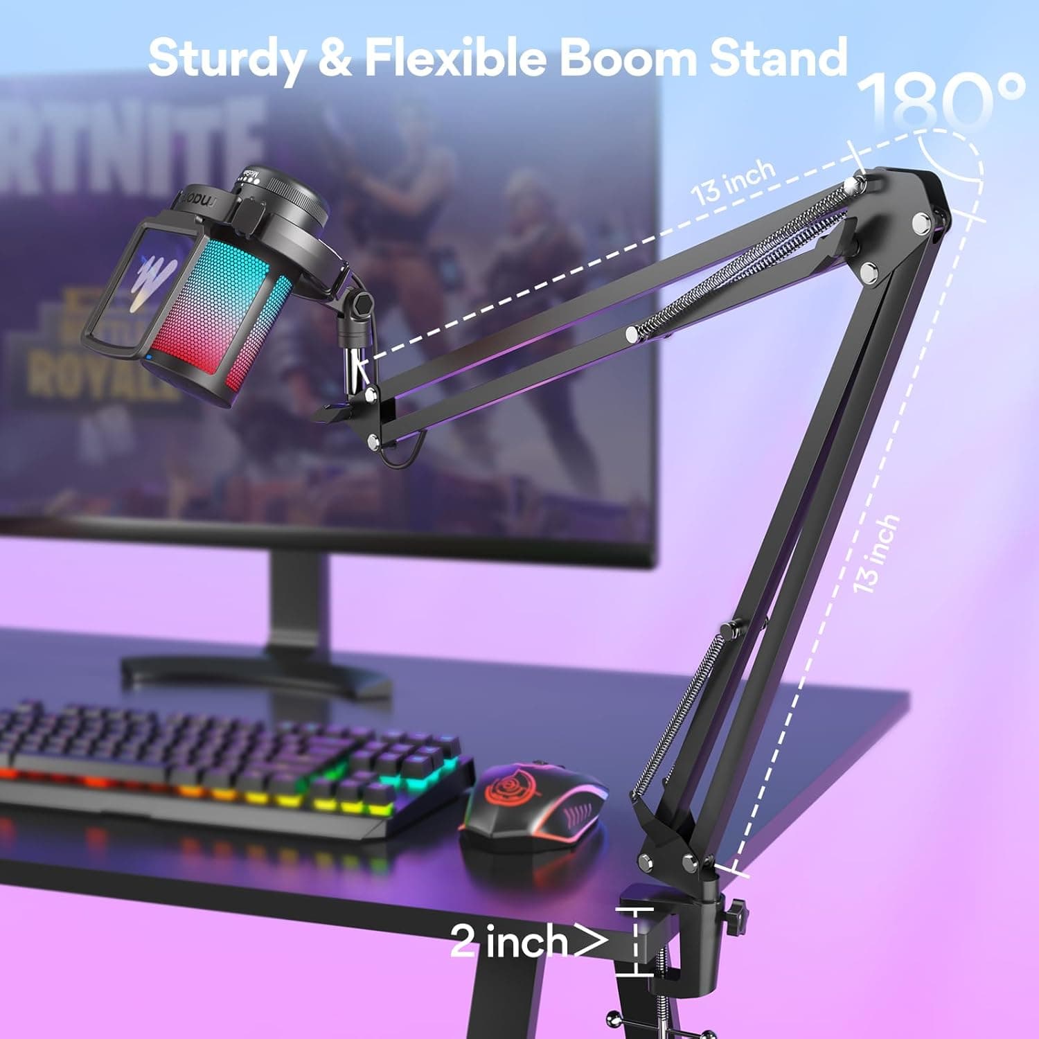 MAONO Micrófono USB para Gaming, Micrófono de Condensador con Cancelación de Ruido, Silencio, Ganancia, Monitoreo, Micrófono con Brazo para Streaming, Podcast - Image 9