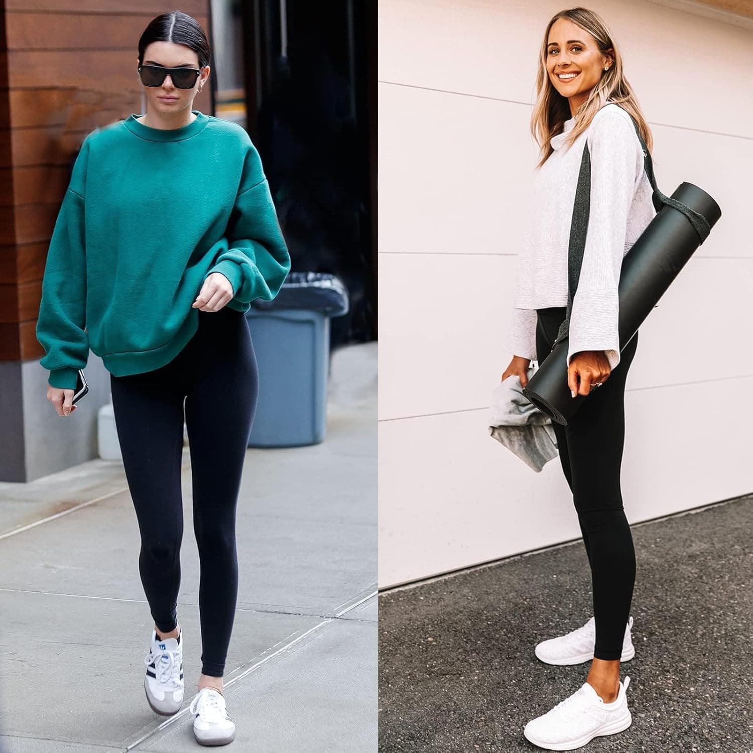 High Waisted Leggings for Women - Soft Athletic Tummy Control Yoga Pants for Cycling Dance Tights No Pockets Large-X-Large 3 Pack Black, Black, Black - Image 3