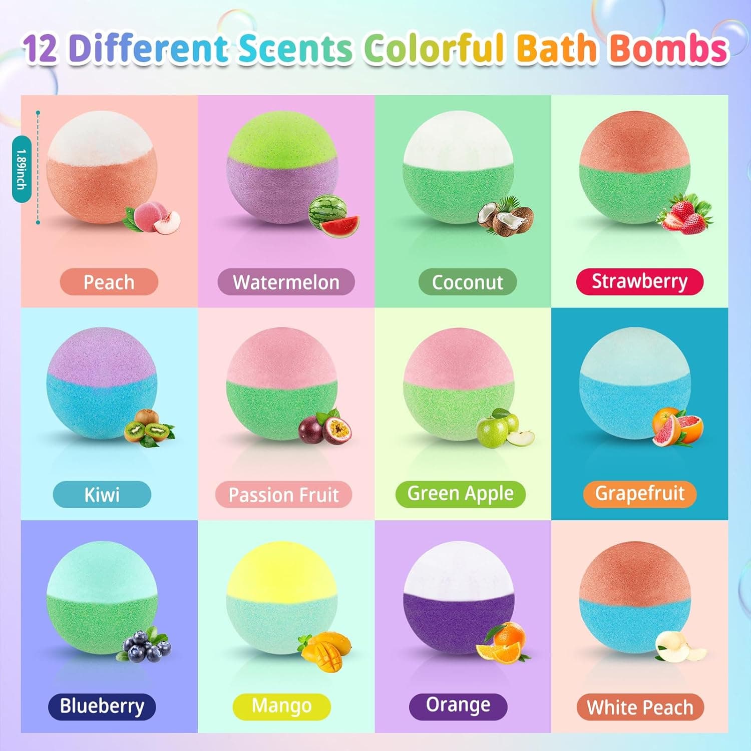 Bath Bombs for Kids with Surprise Inside, 24 Pack Kid Bath Bombs Gift Set, Easter Valentines Day Gifts for Kids Bubble Fizzy for Girls Boys with Toys Inside, Easter Basket Stuffers 1.95 Ounce (Pack of 24) - Image 3