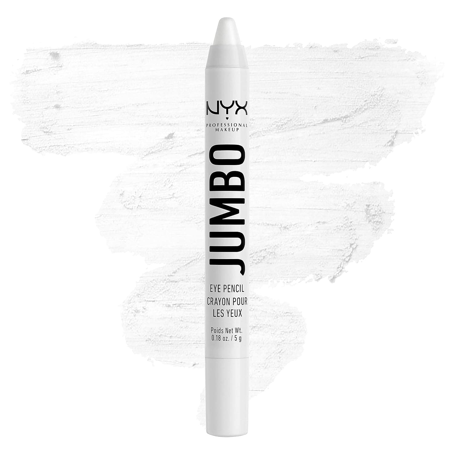 NYX PROFESSIONAL MAKEUP Jumbo Eye Pencil, Blendable Eyeshadow Stick & Eyeliner Pencil - Milk (White) 0.18 Ounce (Pack of 1) 604 Milk (White) - Image 2