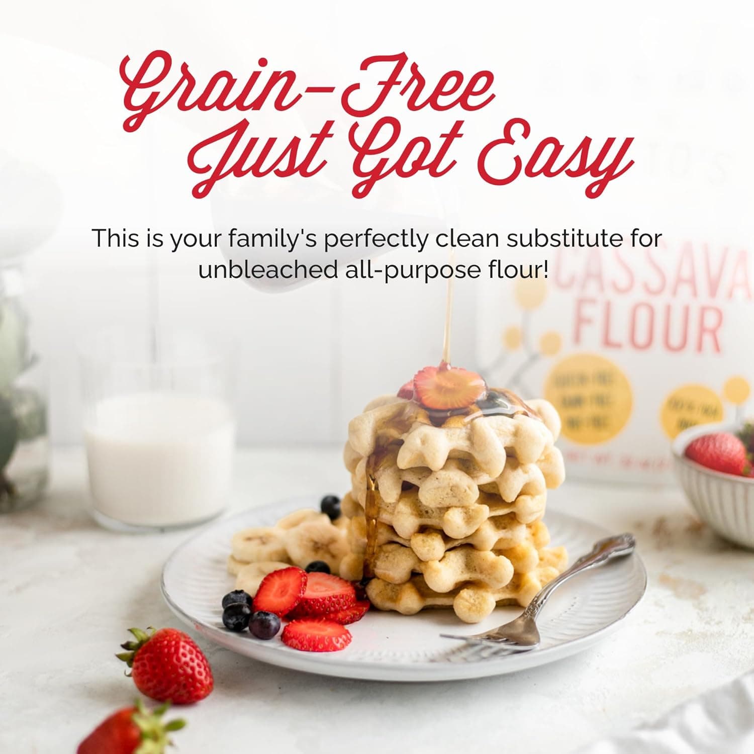 Otto's Naturals Multi-Purpose Cassava Flour, Non-GMO, Gluten-Free, Grain, Nut and Gum-Free, 1-to-1 Wheat Flour Alternative, Paleo, AIP, 2 lb 2 Pound (Pack of 1) - Image 6