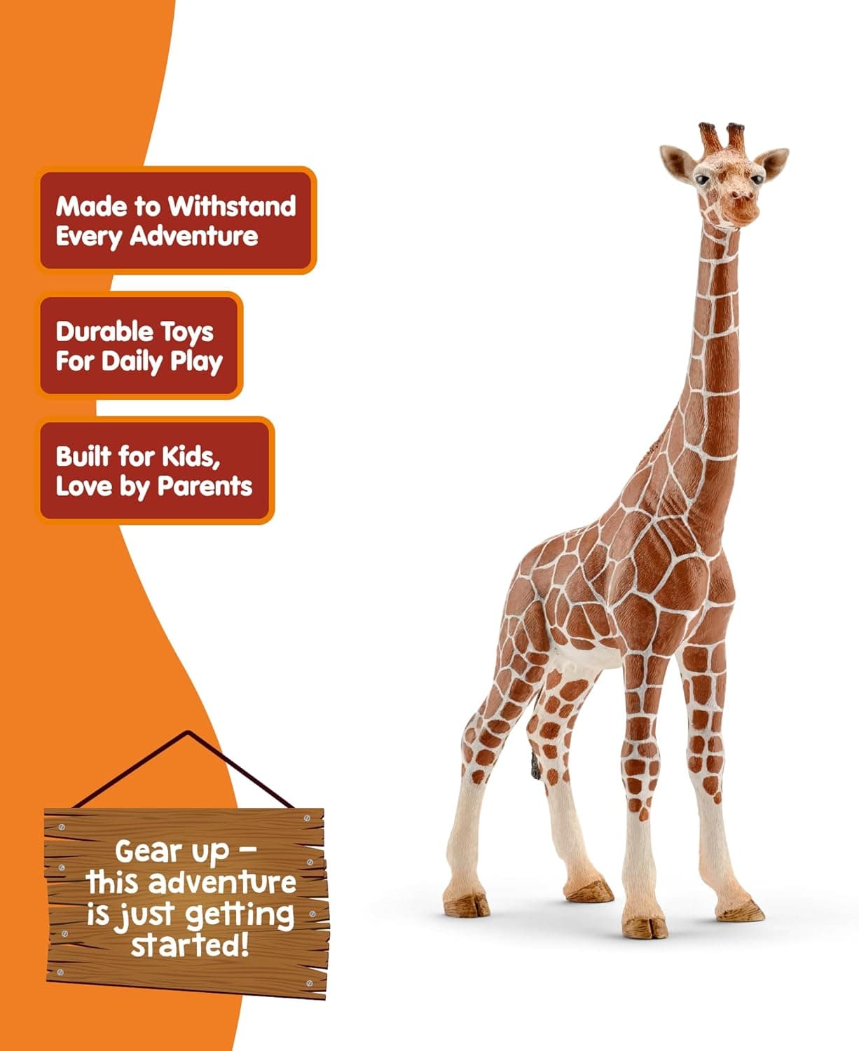 Schleich Wild Life Realistic Female Giraffe Animal Figurine - Authentic Detailed Wild Female Giraffe Toy for Boys and Girls Education Imagination and Play, Highly Durable Gift for Kids Ages 3+ - Image 5