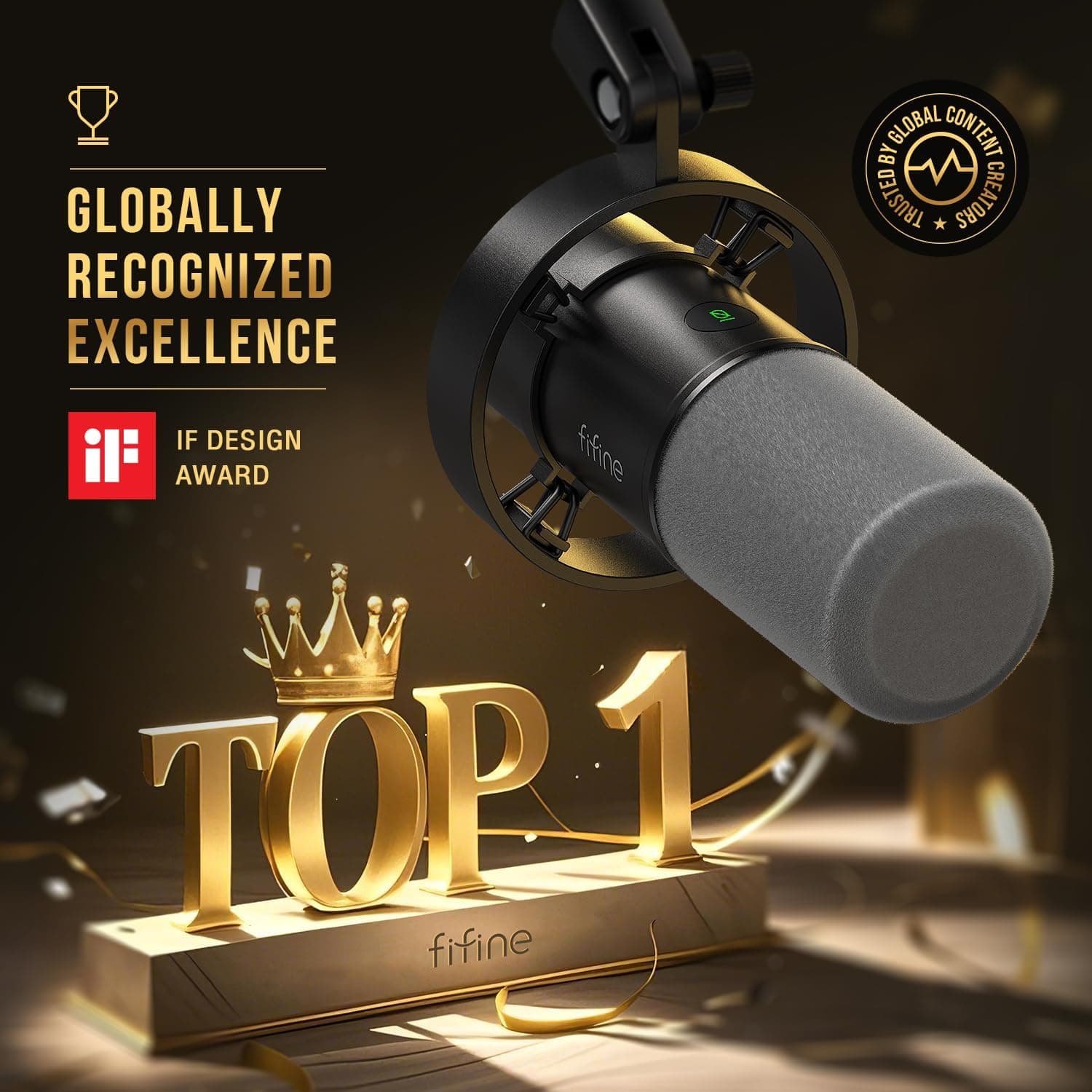 FIFINE Dynamic Microphone, XLR/USB Podcast Recording PC Microphone for Vocal Voice-Over Streaming, Studio Metal Mic with Mute, Headphone Jack, Monitoring Volume Control, Windscreen-Amplitank K688 Black - Image 2