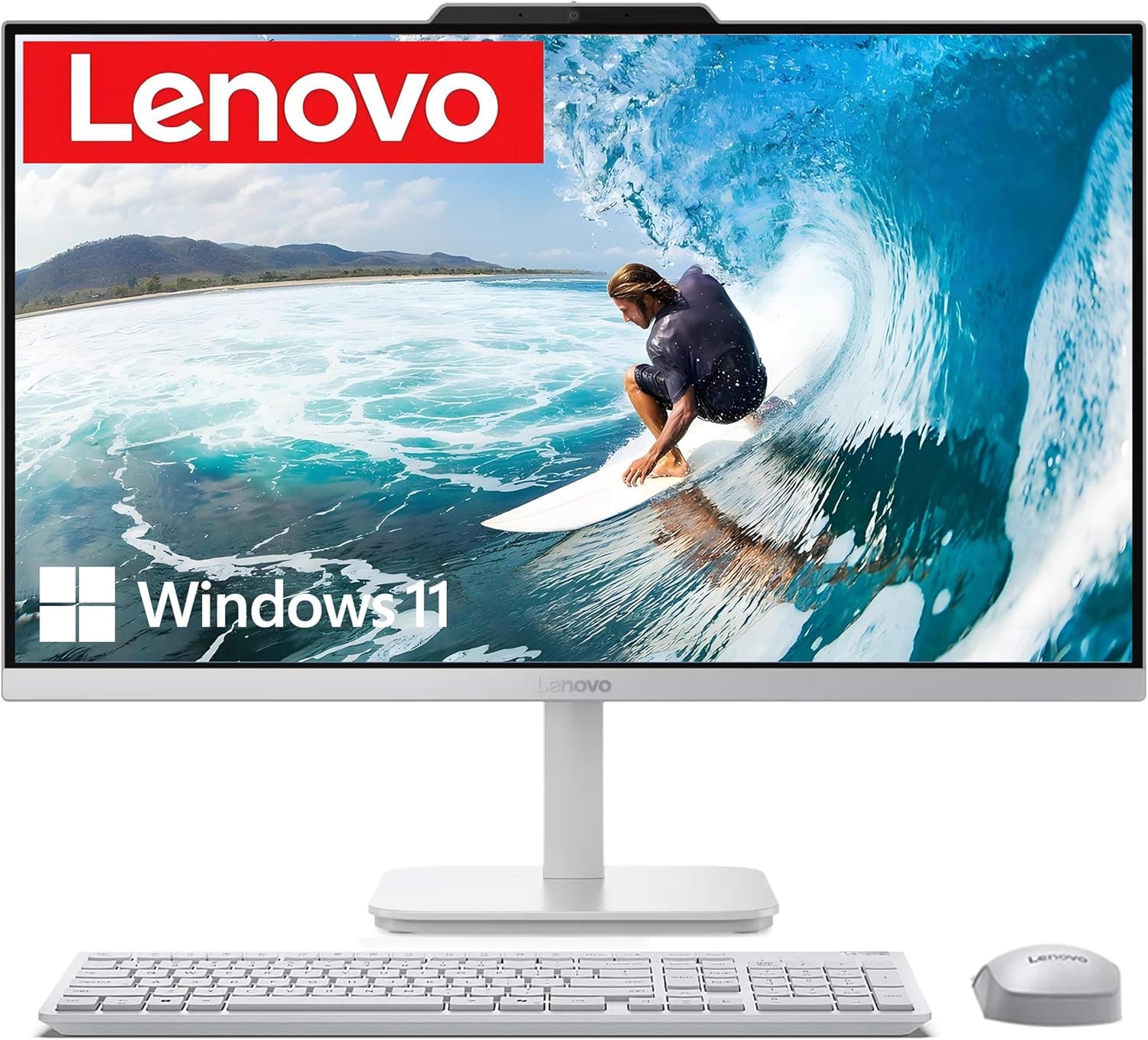 Lenovo 24" FHD All-in-One Desktop Computer, Intel 4-Core Processor (Beats i3-1110G4), 16GB RAM, 512GB PCIe SSD, HDMI, WiFi 6, RJ45, Bluetooth, Business AIO, Vent-Hear, Keyboard & Mouse, Windows 11 Pro 16GB RAM | 512GB SSD - Image 2