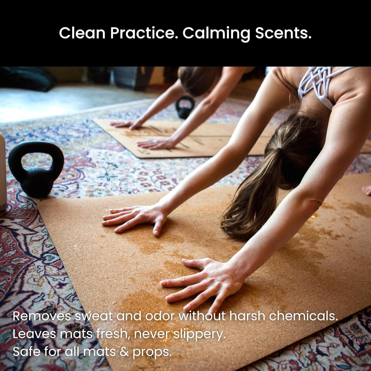 Yoga Clean – Eco-Friendly Yoga Mat Cleaner & Deodorizing Spray | Neutralizes Sweat & Odor to Protect Your Mat | 8 oz Plant-Based Formula, Spa-Like Scent, Made in the USA Citrus Tea - Image 6