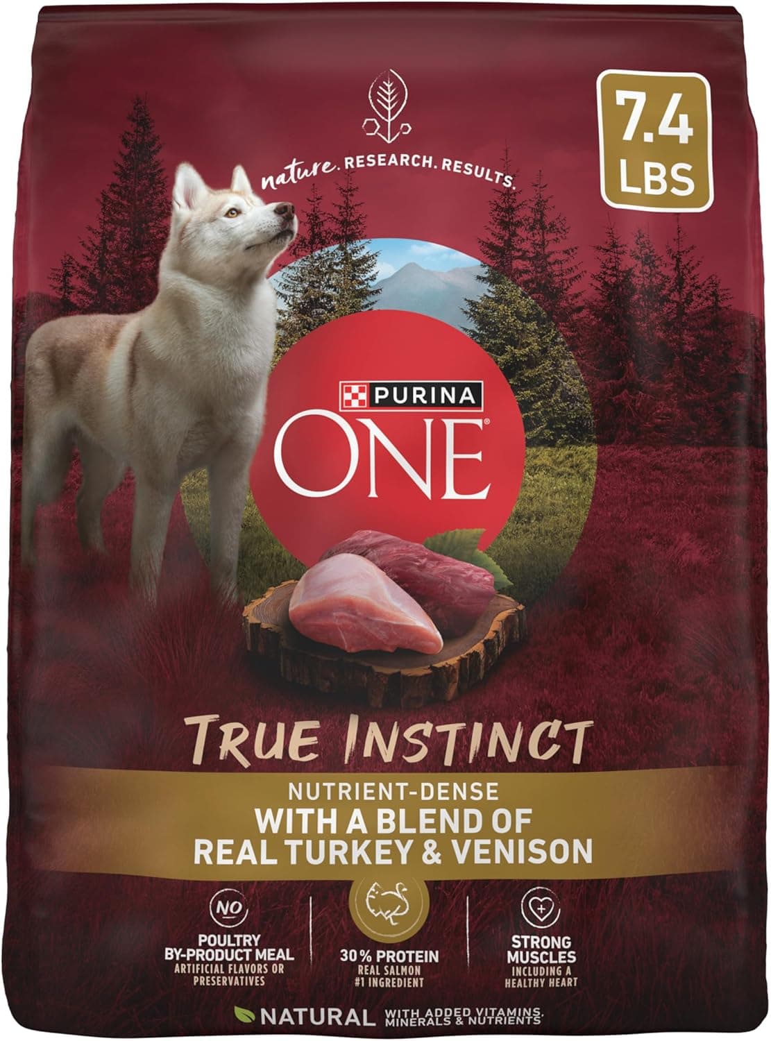 Purina ONE True Instinct With A Blend Of Real Turkey and Venison Dry Dog Food - 7.4 lb. Bag Turkey & Venison 7.4 Pound (Pack of 1) - Image 2