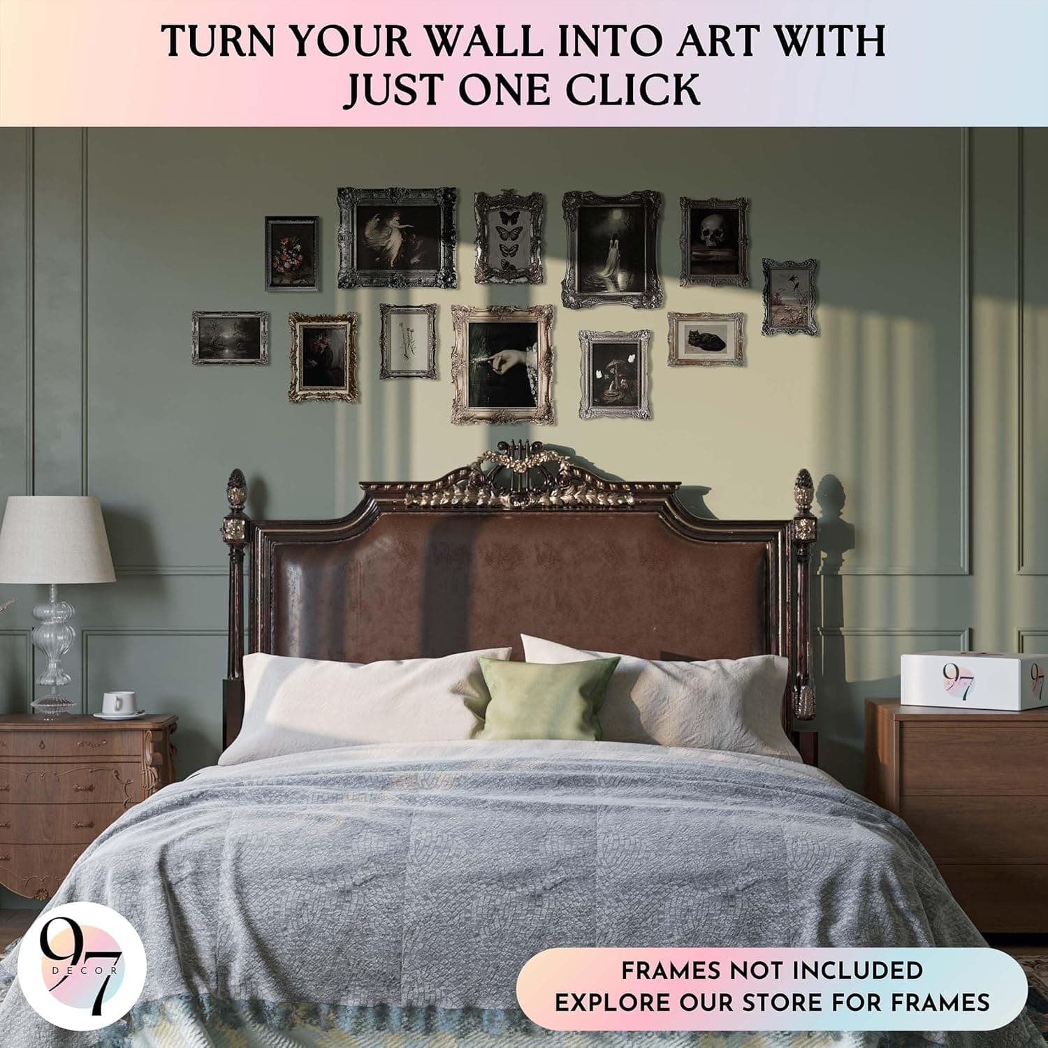 97 Decor Dark Academia Decor - Victorian Gothic Wall Art Prints, Dark Moody Aesthetic Pictures, Creepy Goth Posters Vintage Gothic Painting for Home Bedroom Decorations (8x10 Unframed) Dark Academia Fantasy UNFRAMED - Image 4