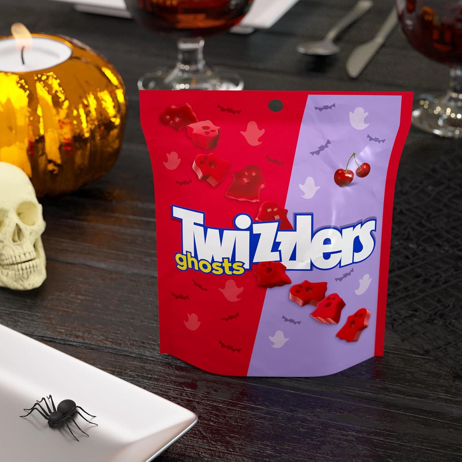 TWIZZLERS Ghosts Cherry Flavored Chewy, Halloween Candy Bag, 7.1 oz Ghosts Cherry 7.1 Ounce (Pack of 1) - Image 6