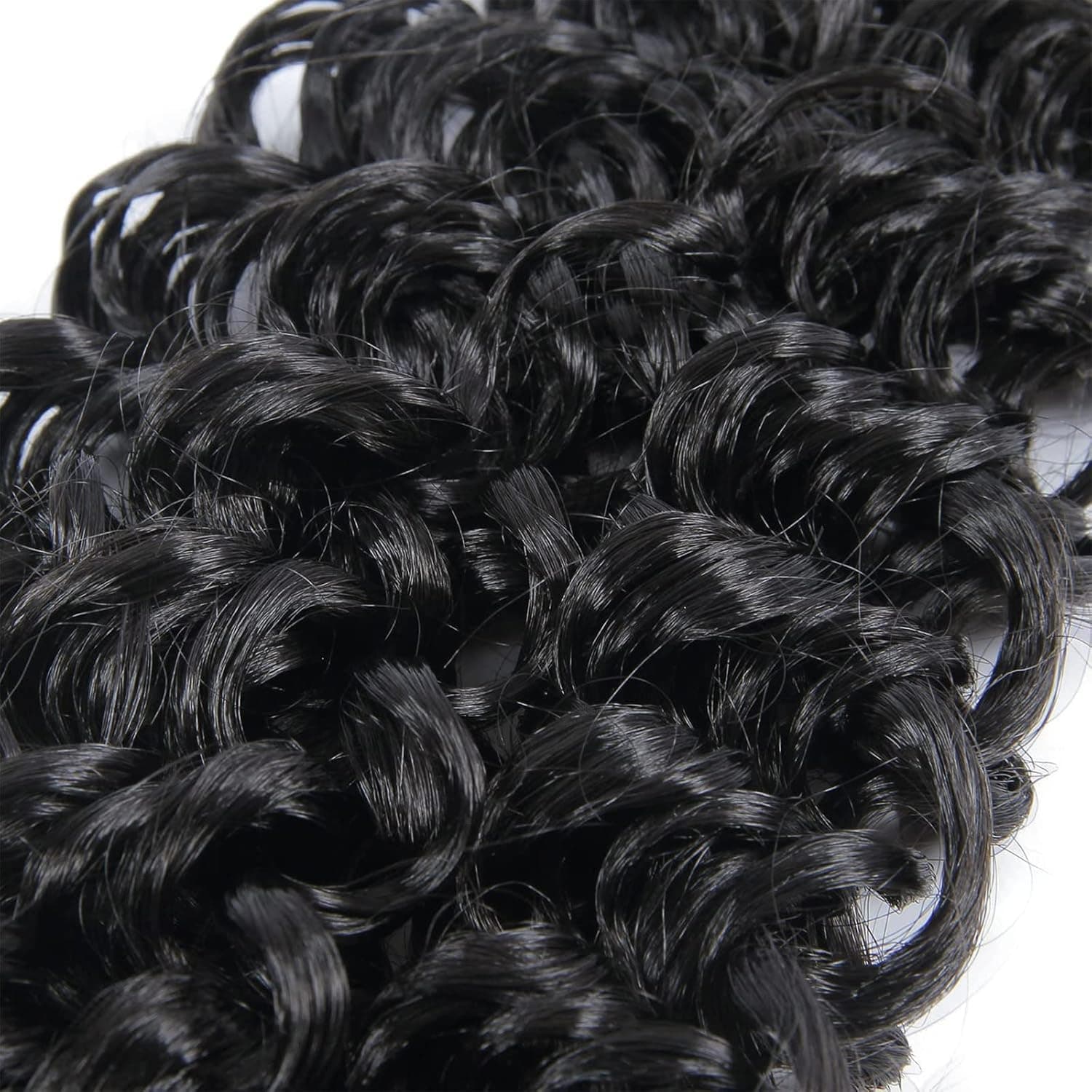 8 Packs Curly Crochet Hair GoGo Curl Crochet hair for Women Natural Black Deep Wave Braiding hair,Synthetic Bohemian Crochet Braid Water Wave Crochet hair Extensions(18inch, 1B) 1B 18 Inch - Image 6