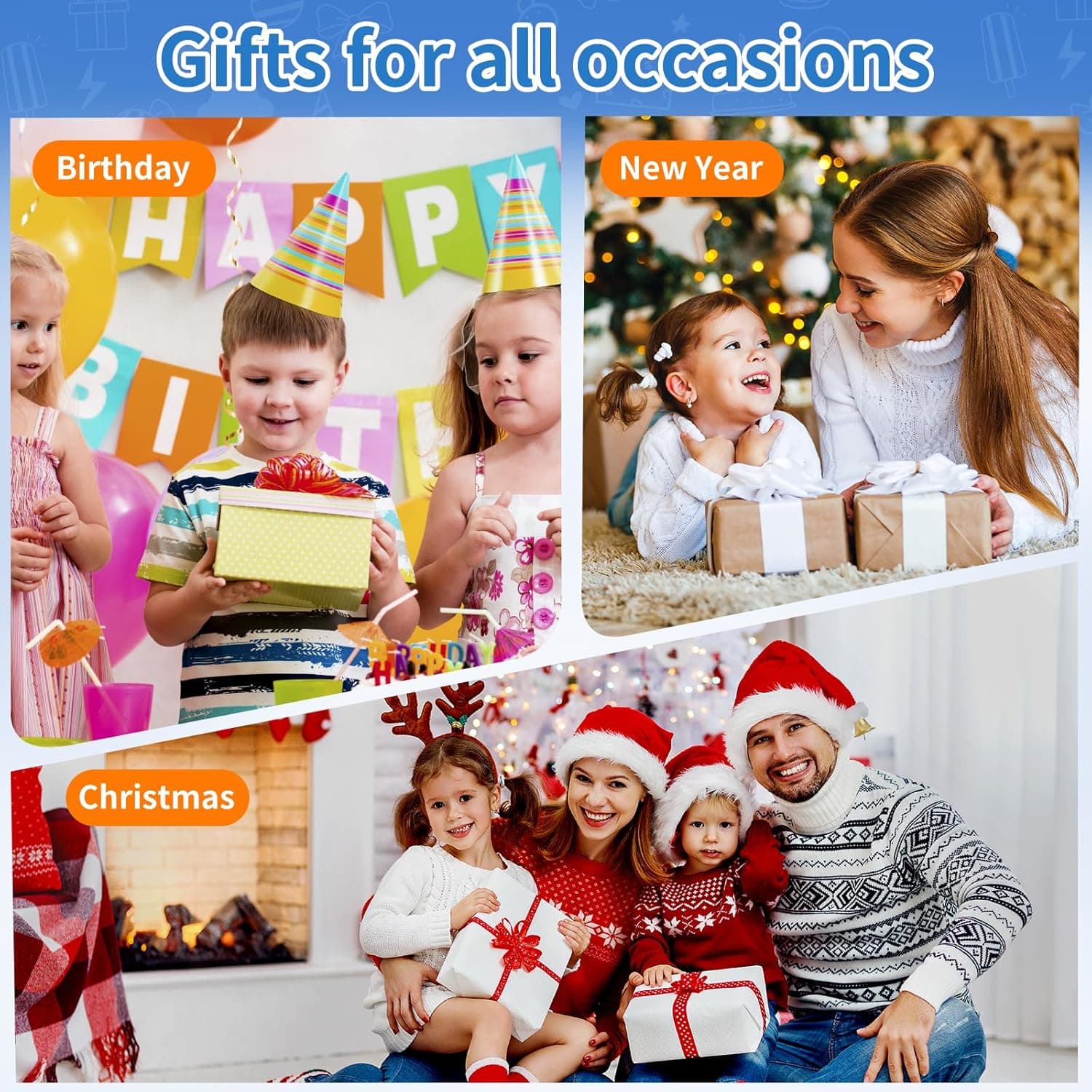 Handheld Game for Kids -Preloaded 220 Retro Video Games, Portable Gaming Player with Rechargeable Battery 3.0" LCD Screen, Mini Arcade Electronic Toy Gifts for Boys Girls (Blue) - Image 7