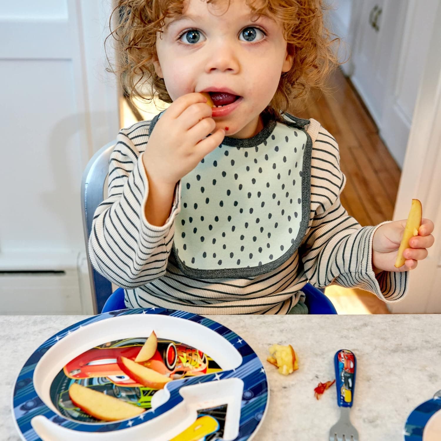 The First Years Disney/Pixar Cars Dinnerware Set - Toddler Plates and Toddler Utensils - 4 Count 4 Piece Set Disney/Pixar Cars - Image 5