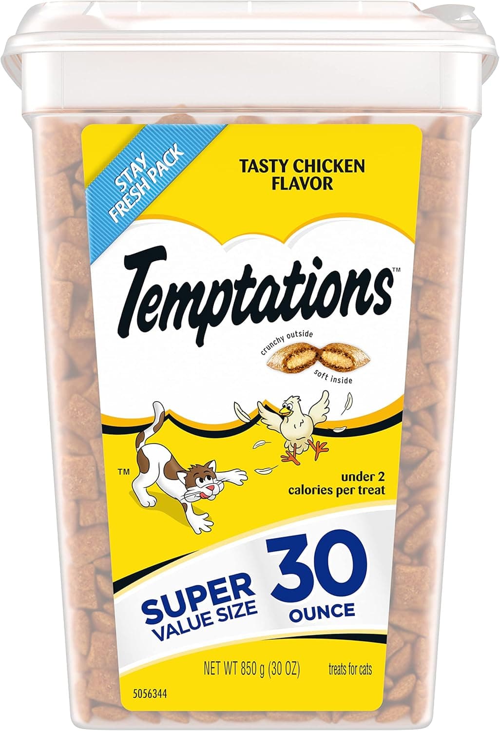Temptations Classic Crunchy and Soft Cat Treats Tasty Chicken Flavor, 30 oz. Tub Chicken 1.88 Pound (Pack of 1) - Image 2