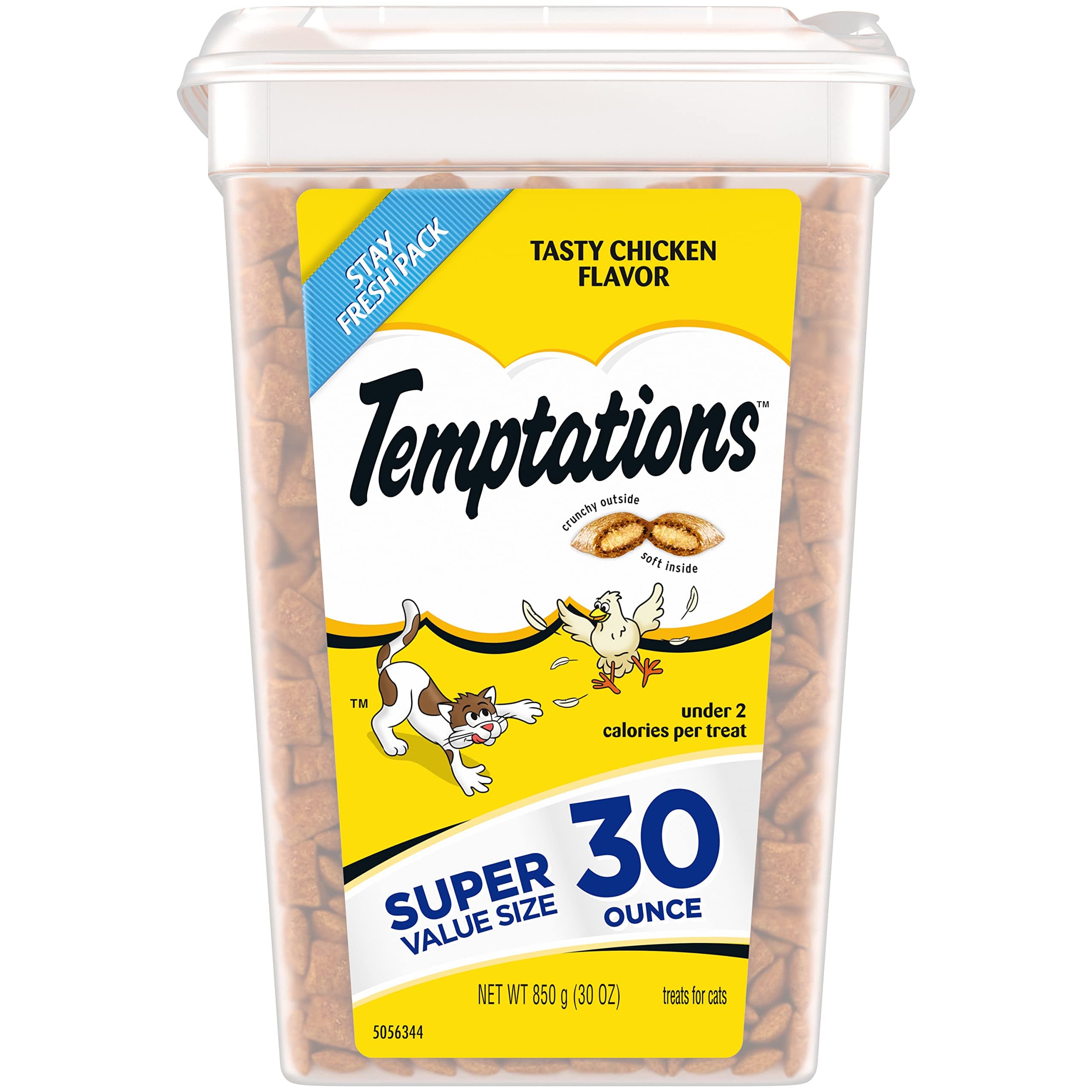 Temptations Classic Crunchy and Soft Cat Treats Tasty Chicken Flavor, 30 oz. Tub Chicken 1.88 Pound (Pack of 1)