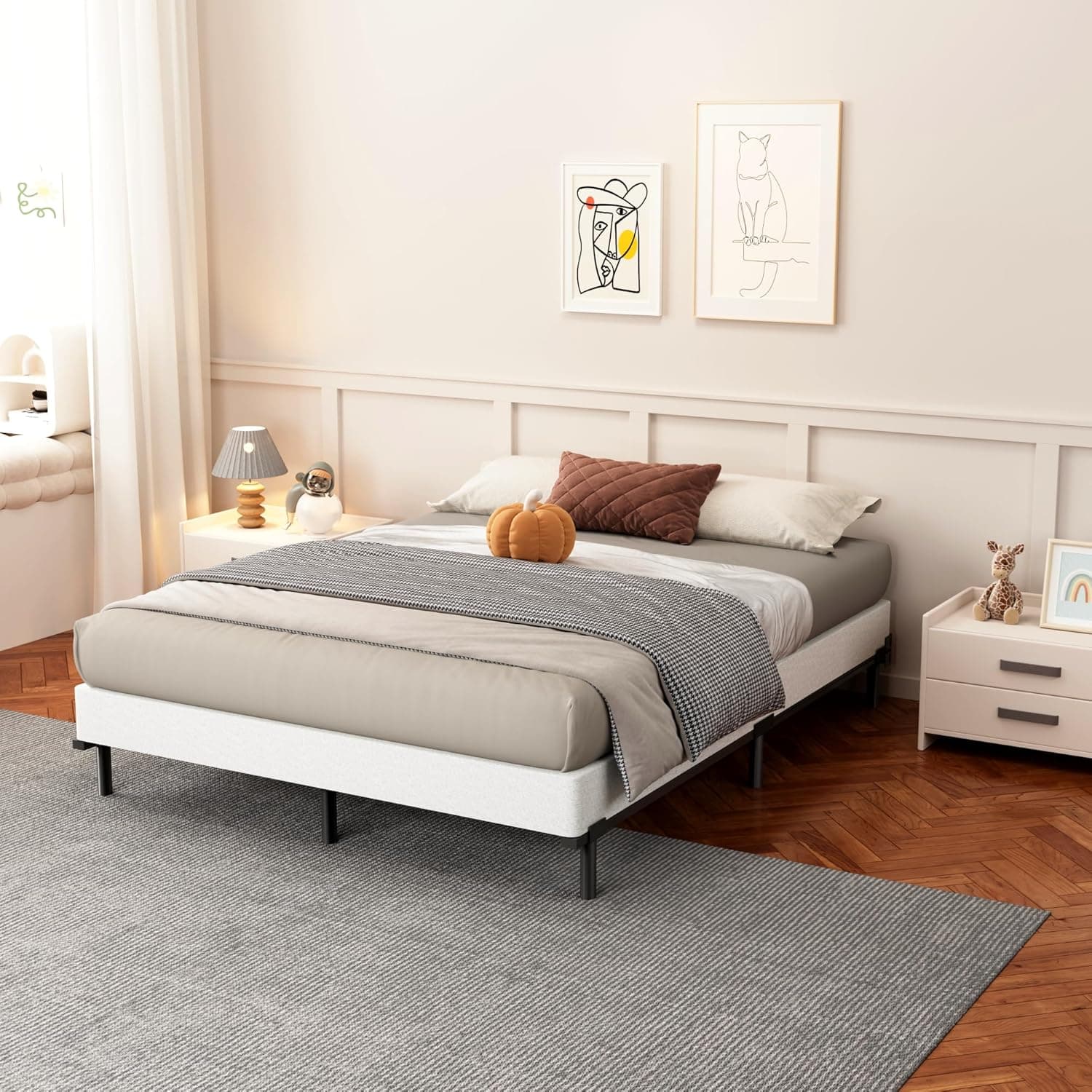 UNITED FLAMES 5 Inch High Profile Box Spring Full Size, Heavy Duty Mattress Foundation, Sturdy Box Spring for Full Bed, Easy Assembly, Noise Free (5, Full) Full 5 - Image 8