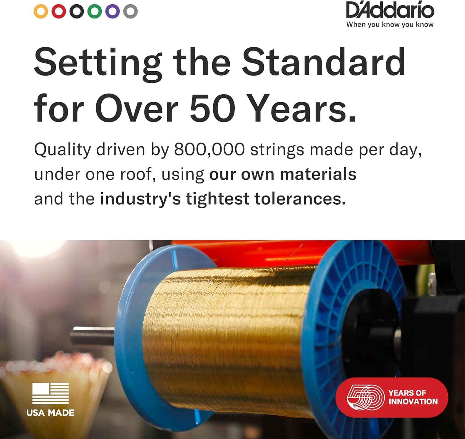 Cuerdas para Guitarra Acústica D'Addario, 80/20 Bronze, EJ11, Calibre Ligero 12-53, Juego de 6 Cuerdas, Paquete de 1 - Image 7