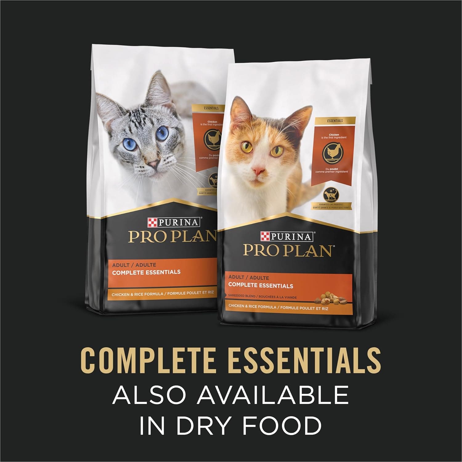 Purina Pro Plan Gravy, High Protein Wet Cat Food Variety Pack, Complete Essentials Chicken and Turkey Favorites - (Pack of 24) 3 oz. Cans - Image 7