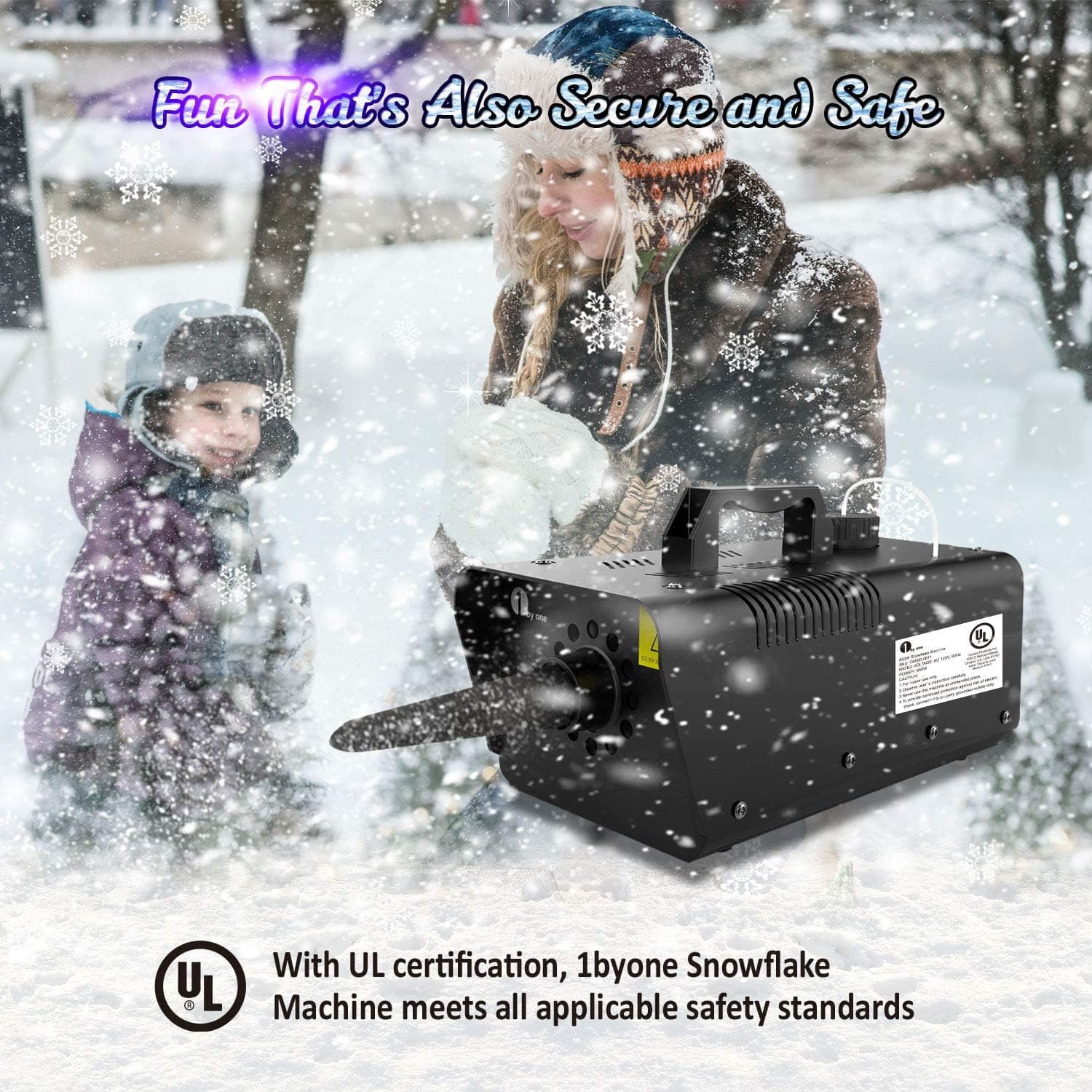 1byone 650W Snow Machine Wired Remote Control Great Machine for Kids, Parties, Parades - Image 3