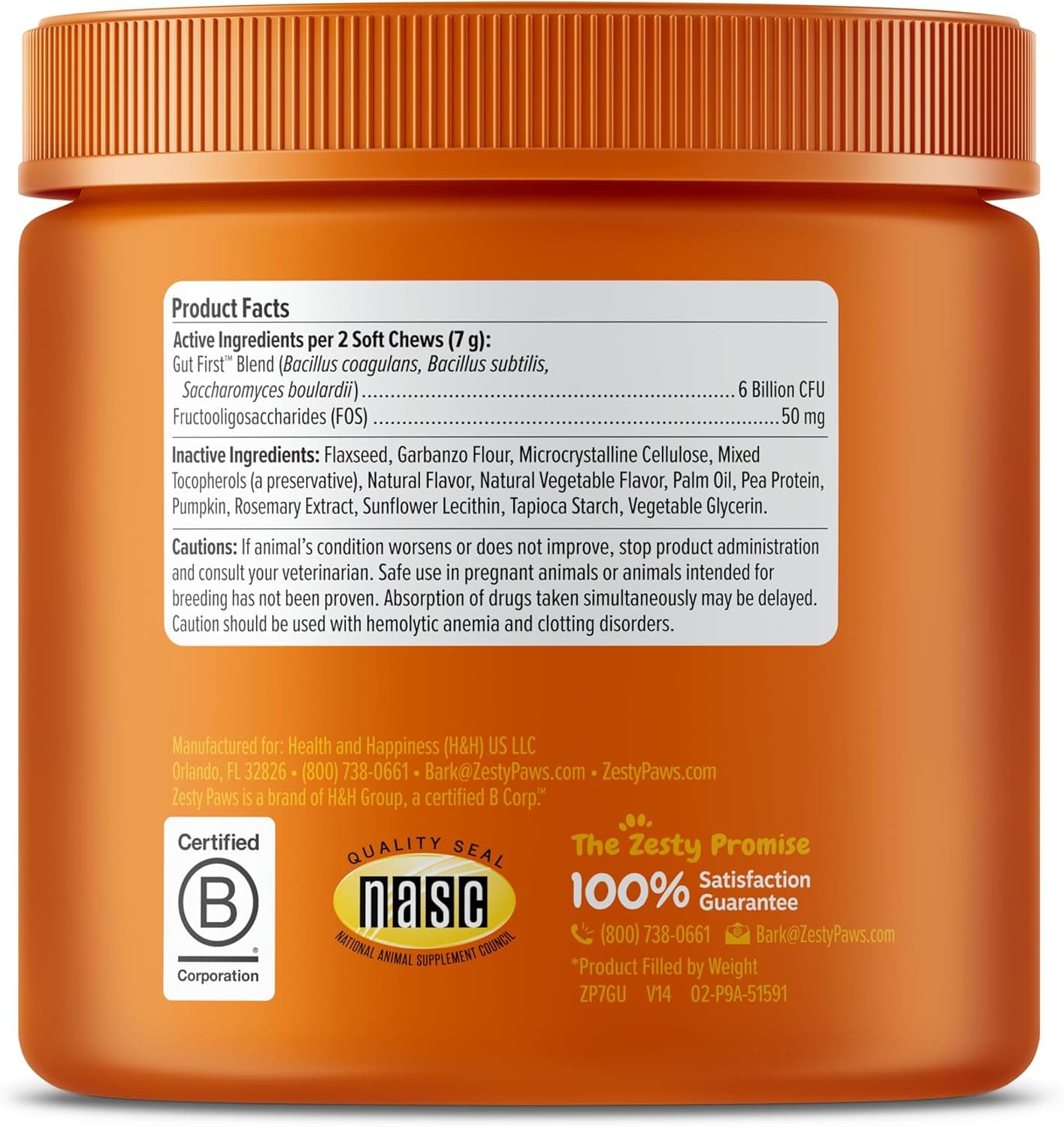 Zesty Paws Probiotics for Dogs - Digestive Enzymes for Gut Flora, Digestive Health, Diarrhea & Bowel Support - Clinically Studied DE111 - Dog Supplement Soft Chew for Pet Immune System - Pumpkin Pumpkin 90 Count - Image 9