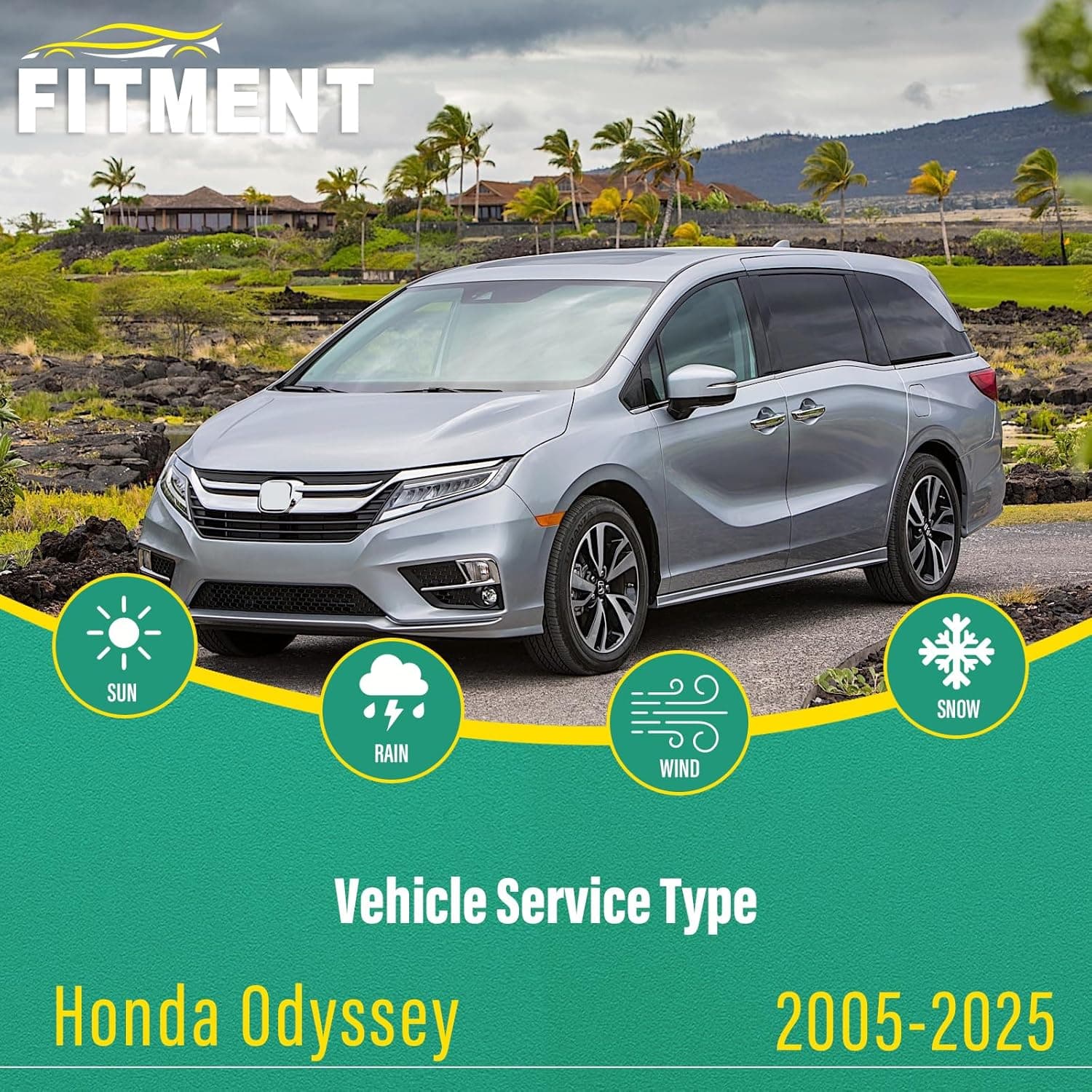 26" 22" 16" Windshield Wiper Blades Replacement for Honda Odyssey 2005-2023 2024 2025 Premium All Weather Front Rear Wipers Set - OEM Quality (Pack of 3) 26"+22"+16" - Image 2