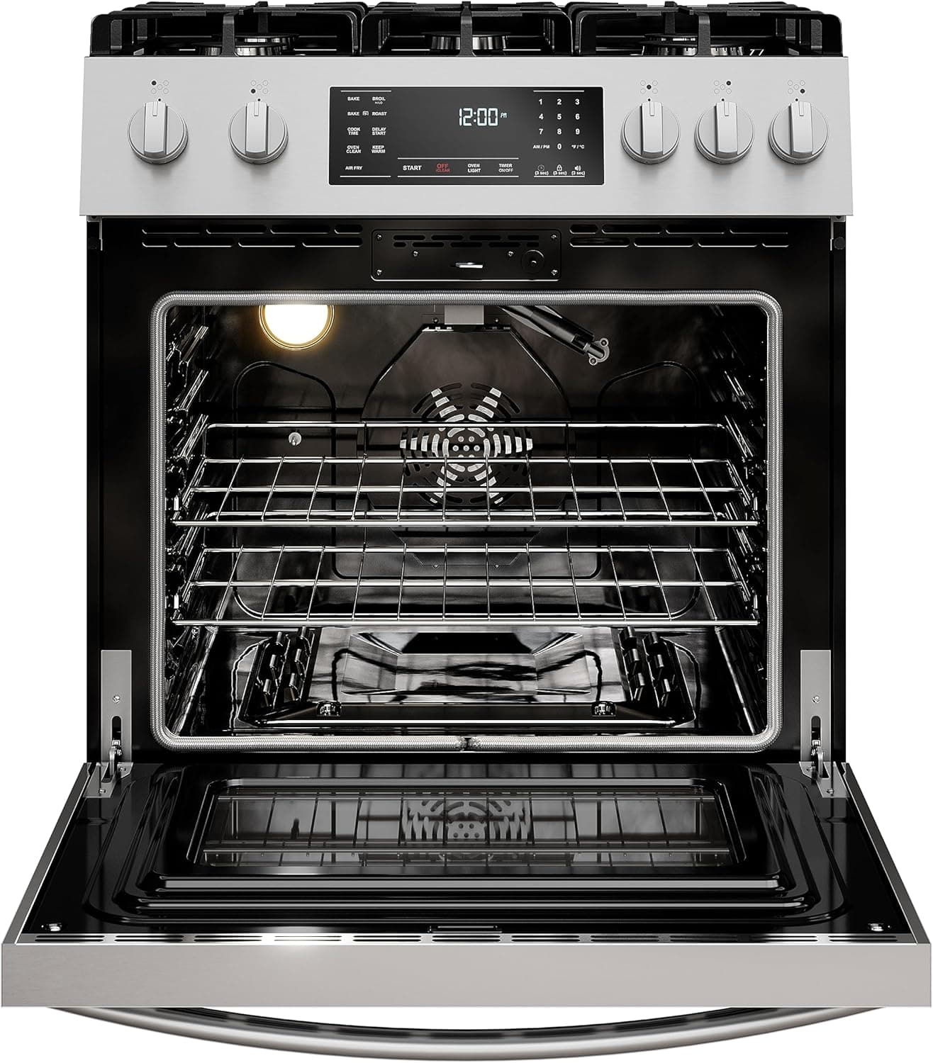 Kenmore Front Control Gas Range Oven with 5 Cooktop Burners, True Convection, Steam and Self Clean, Freestanding Stainless Steel Stove and Oven, 4.8 cu. ft. Capacity - Image 6