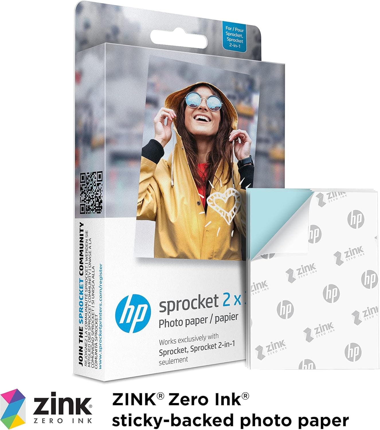 HP Sprocket 2x3" Premium Zink Sticky Back Photo Paper (50 Sheets) Compatible with HP Sprocket Photo Printers. 50 Pack Photo Paper - Image 2