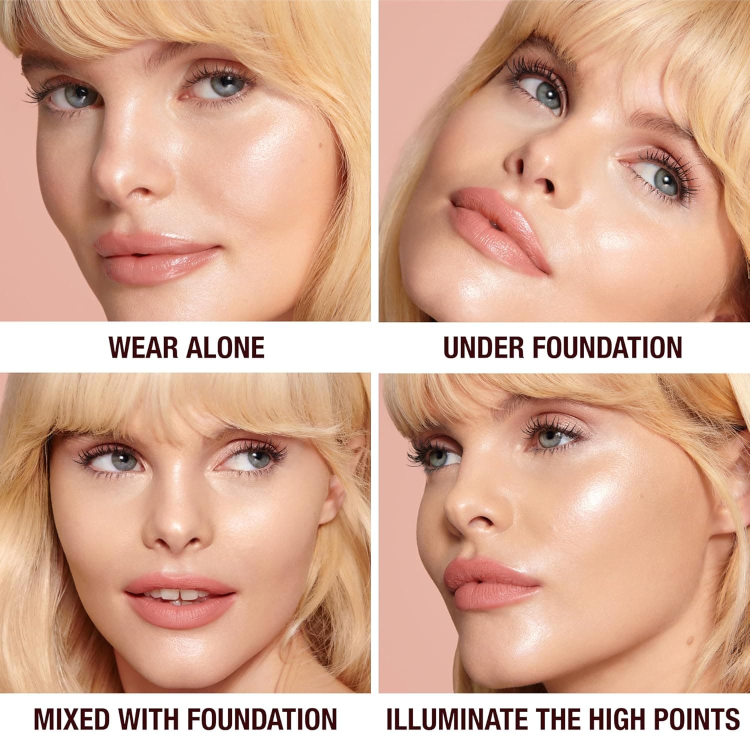Charlotte Tilbury Hollywood FlawlessFilter - Multi‑Use Makeup Primer, Complexion Booster & Illuminating Liquid Highlighter with Sheer Coverage - Smooths & Blurs Skin 2.5 Fair - Golden beige shade for light skin tones - Image 5