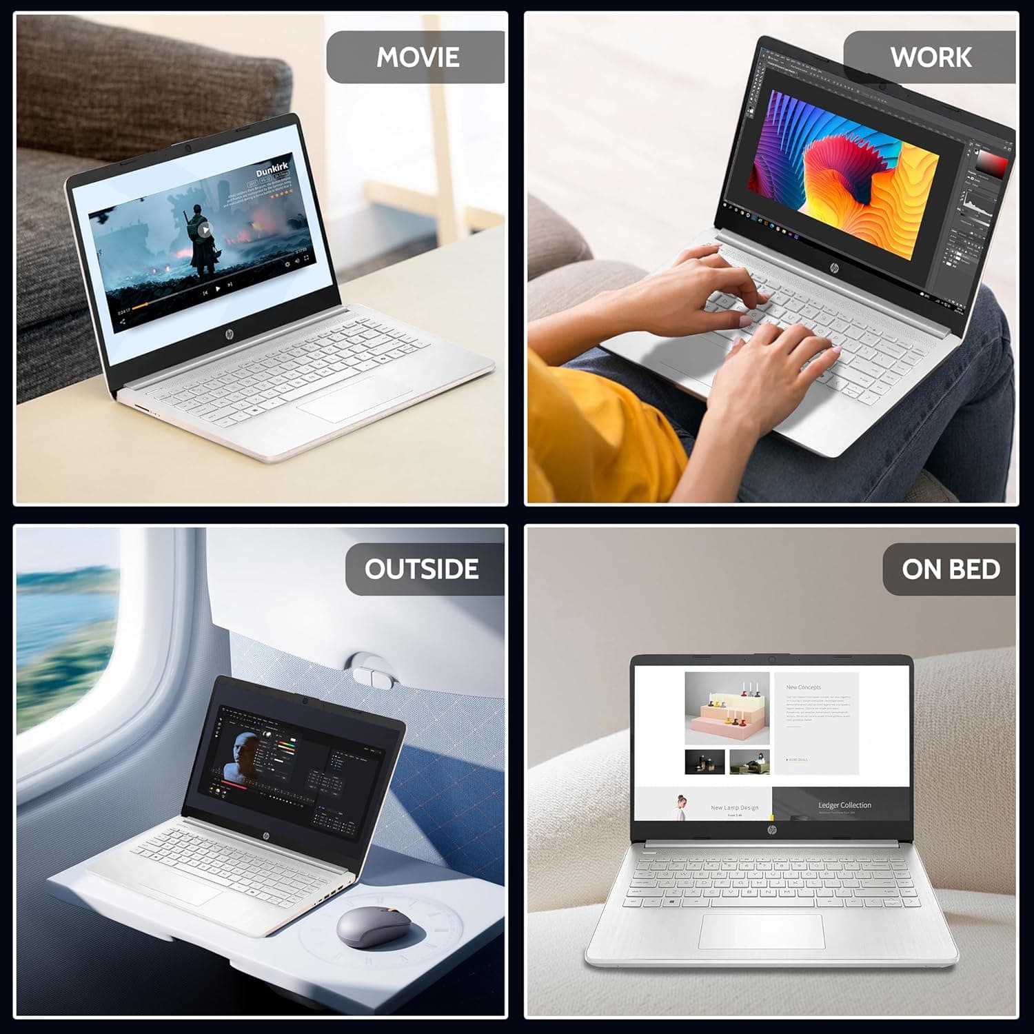 HP Laptop Computer for Home Student Study, 1-Year Office 365, 4GB RAM, 256GB Storage (128GB UFS + 128GB Micro SD Card), 14 Inch, Intel Processor (Beat i3-1115G4), WiFi 6, Bluetooth 5.4, Windows 11 S - Image 10