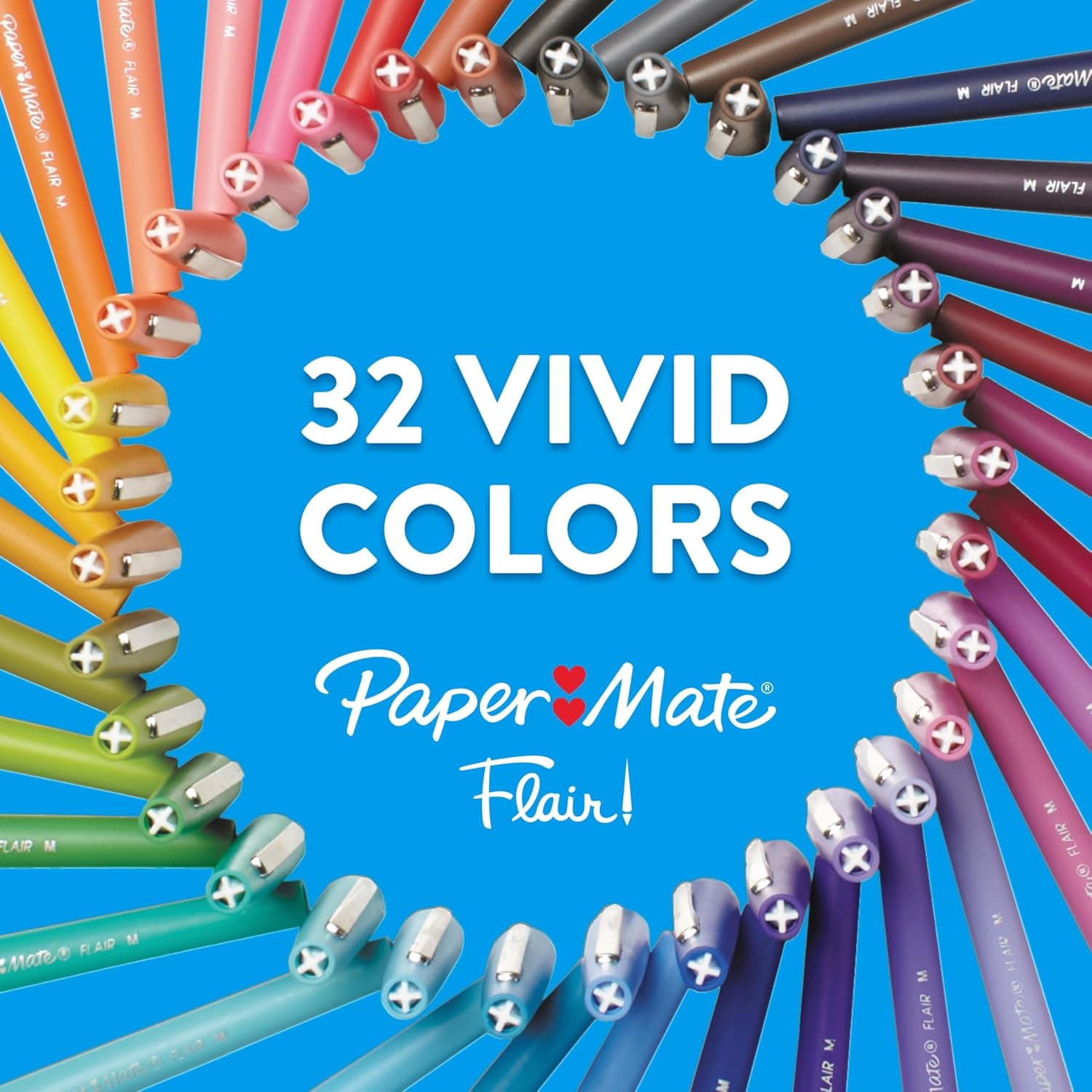 Paper Mate Flair Felt Tip Pens, Medium Point (0.7mm), Assorted Colors, 12 Count - For Arts & Crafts, Note-Taking, Journaling, School Supplies for Teachers & Students - Image 2
