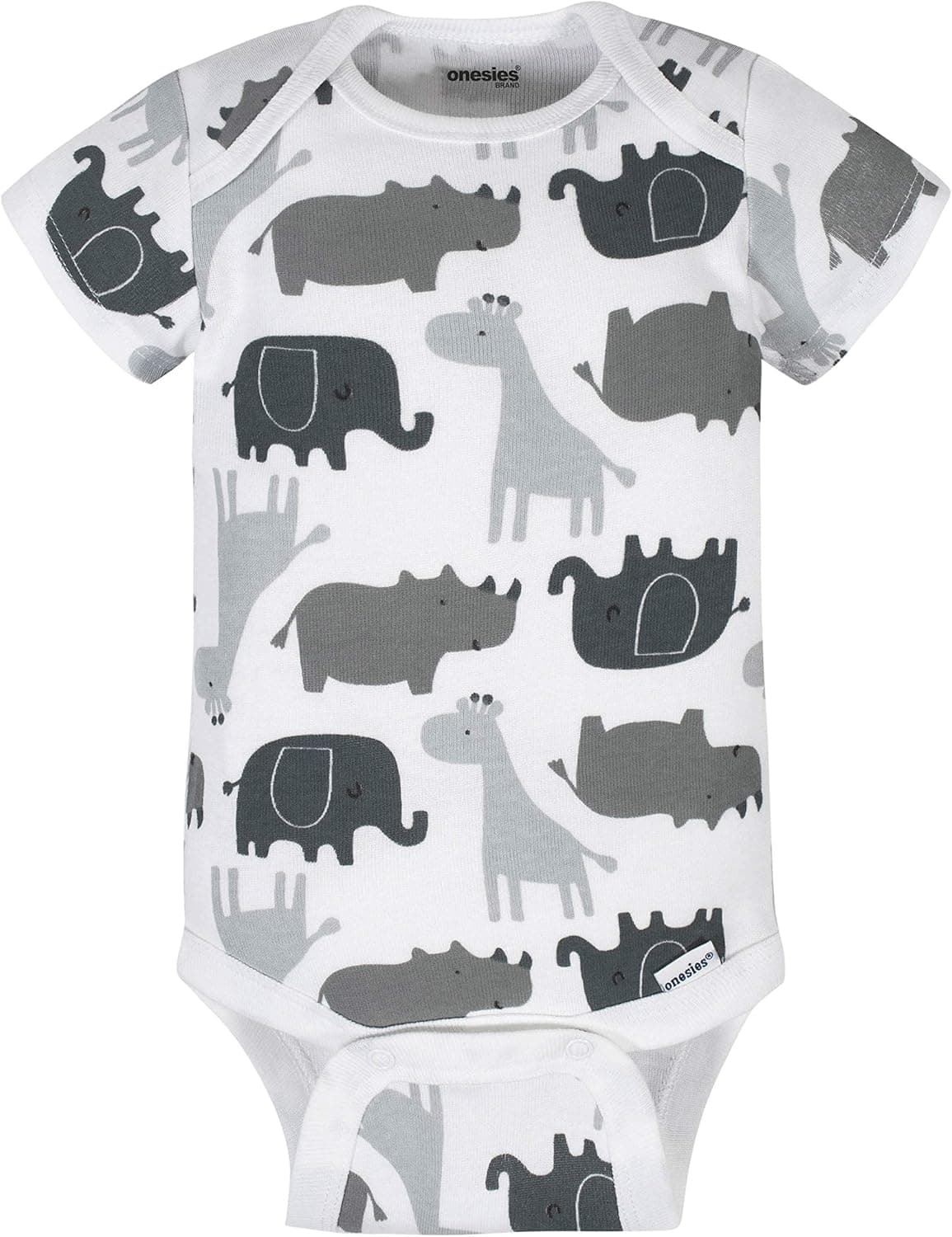 Onesies Brand unisex-baby 8-pack Short Sleeve Mix & Match Bodysuits 3-6 Months White Elephant - Image 10