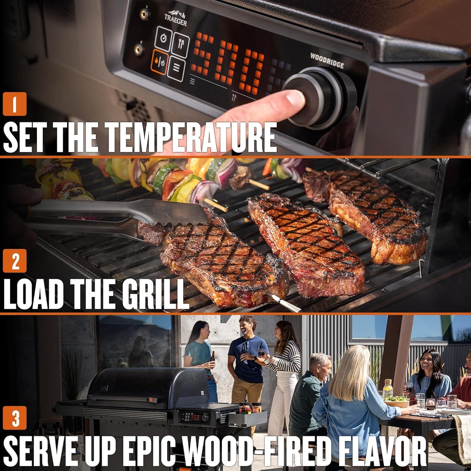 Traeger Grills Woodridge Pro Electric Wood Pellet Grill and Smoker, 970 Sq. In., Outdoor Pellet Smoker Grill with Digital Sensor and Side Shelf, Wi-FIRE Technology, Super Smoke Mode, TFB97JLH - Image 6
